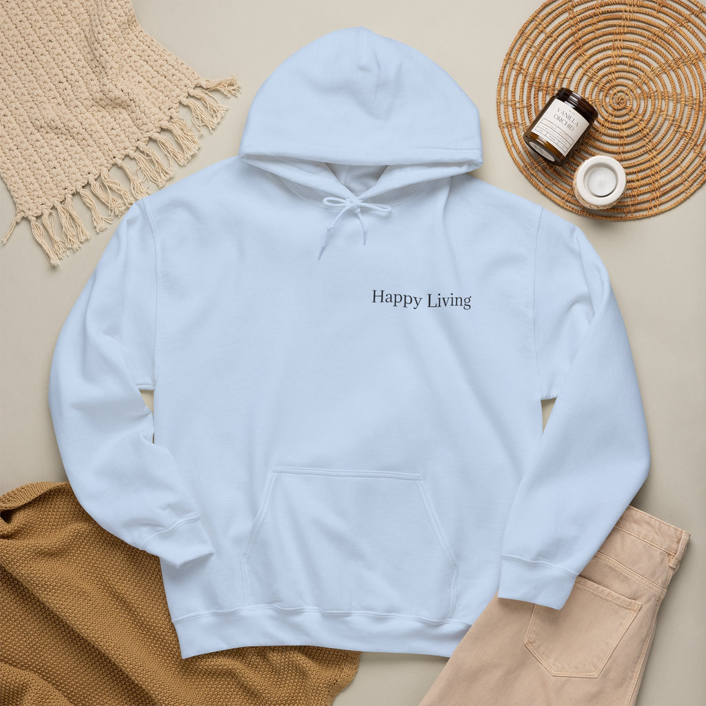 Women's Happy Living endo logo Hoodie | minimalist nature circle design