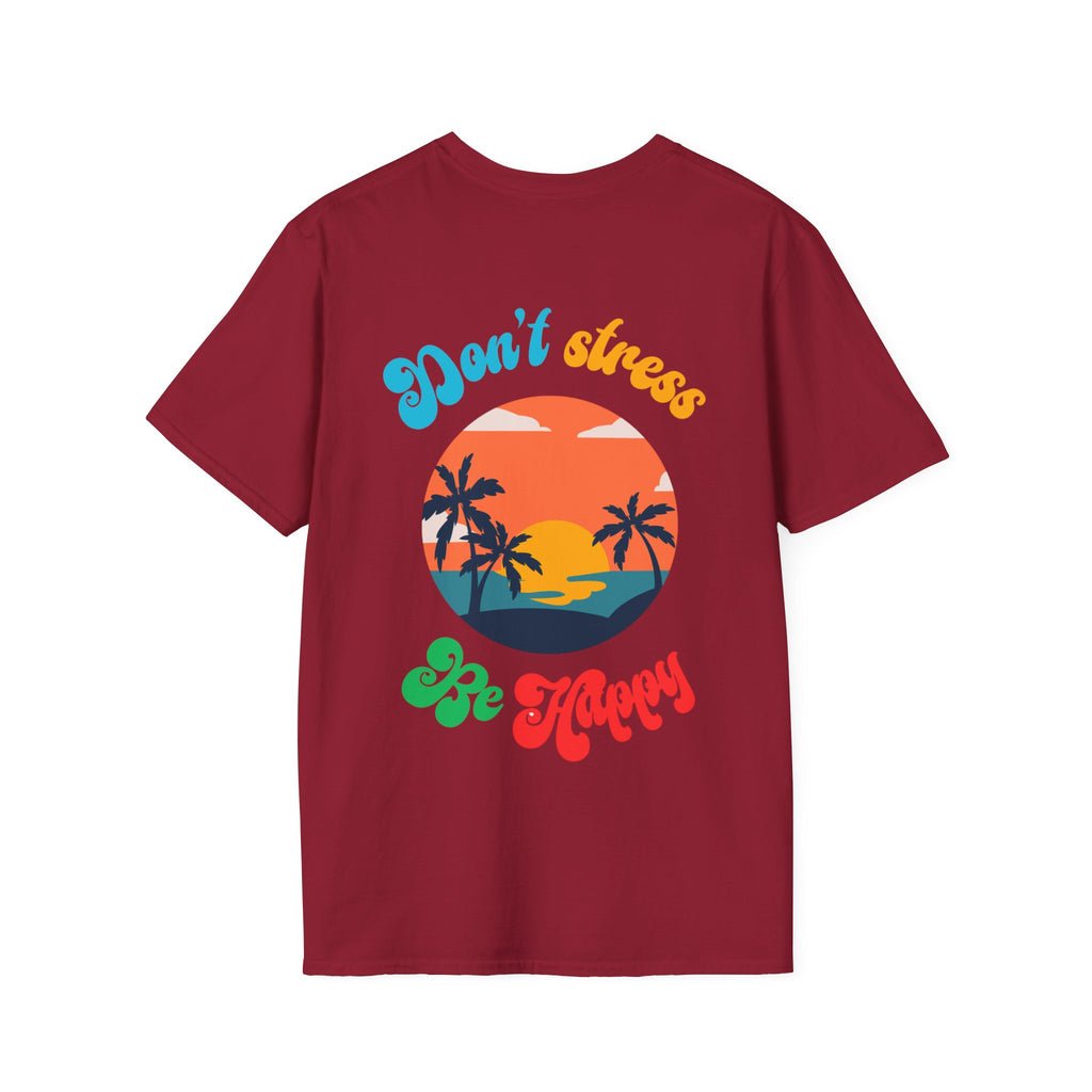 Happy Living T-Shirt — Sunshine Palm Logo Casual Tee