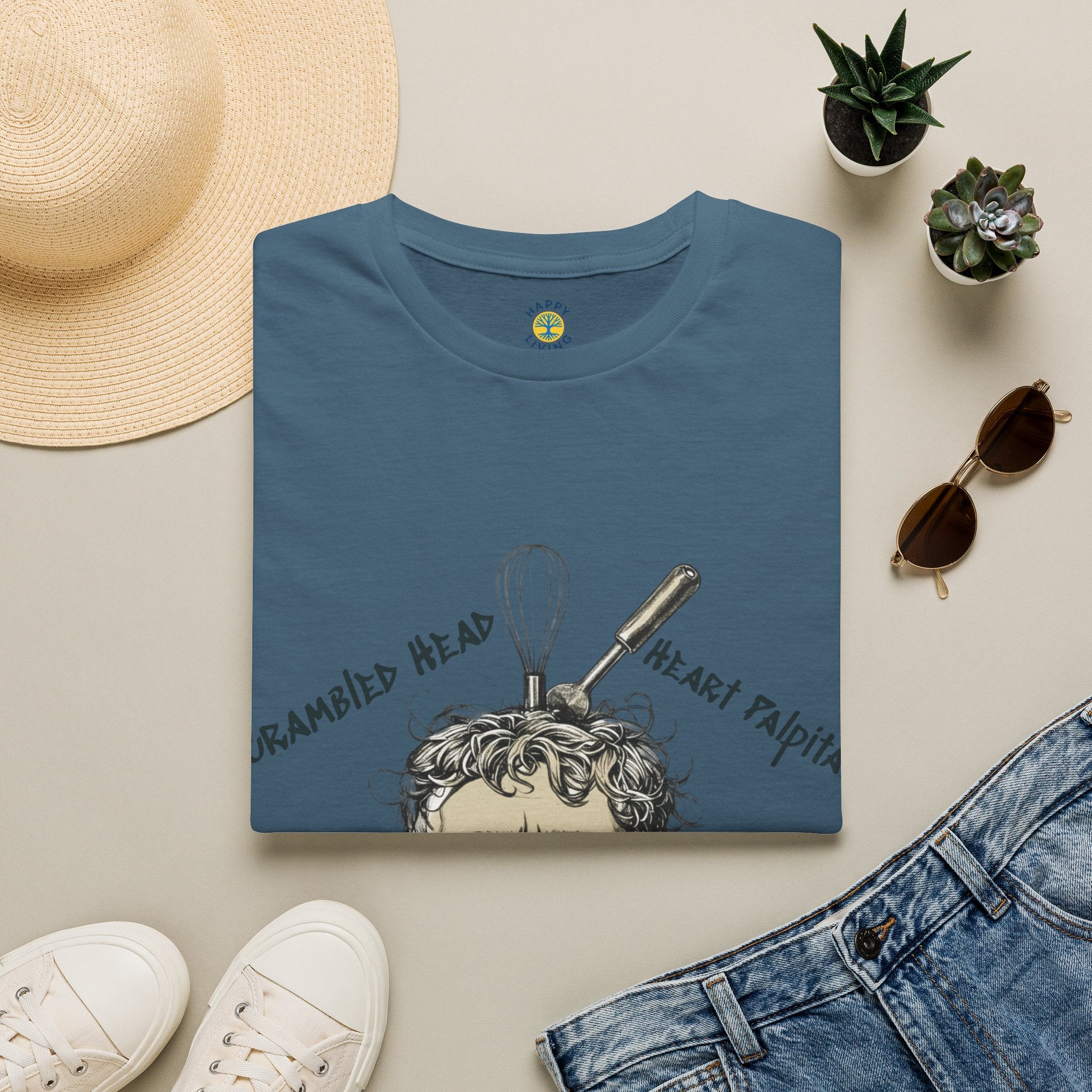 Men Anxiety Symptoms Graphic T-Shirt — Illustrated Brain Fog Dizzy Sweaty Design