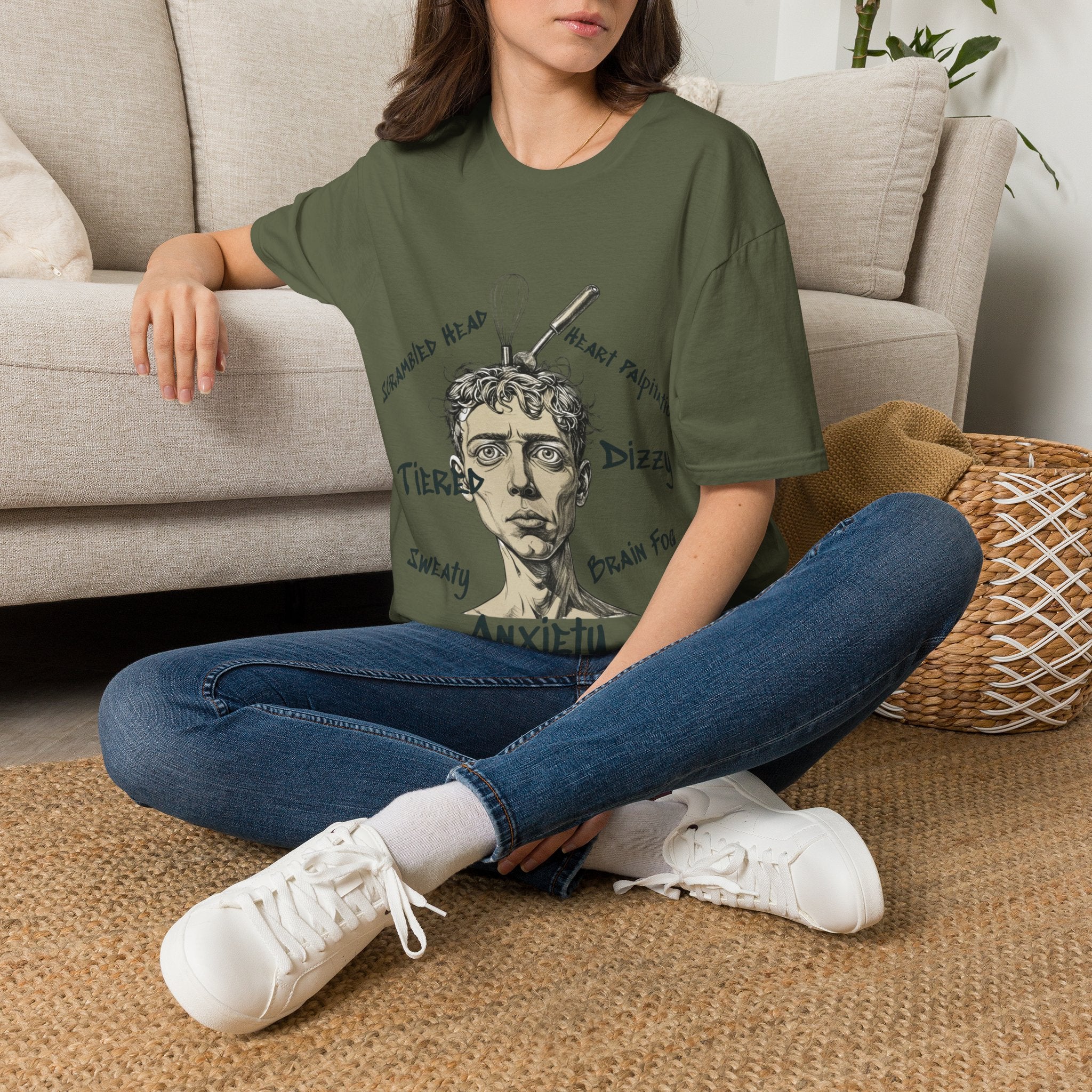 Women's- Anxiety Symptoms Graphic T-Shirt