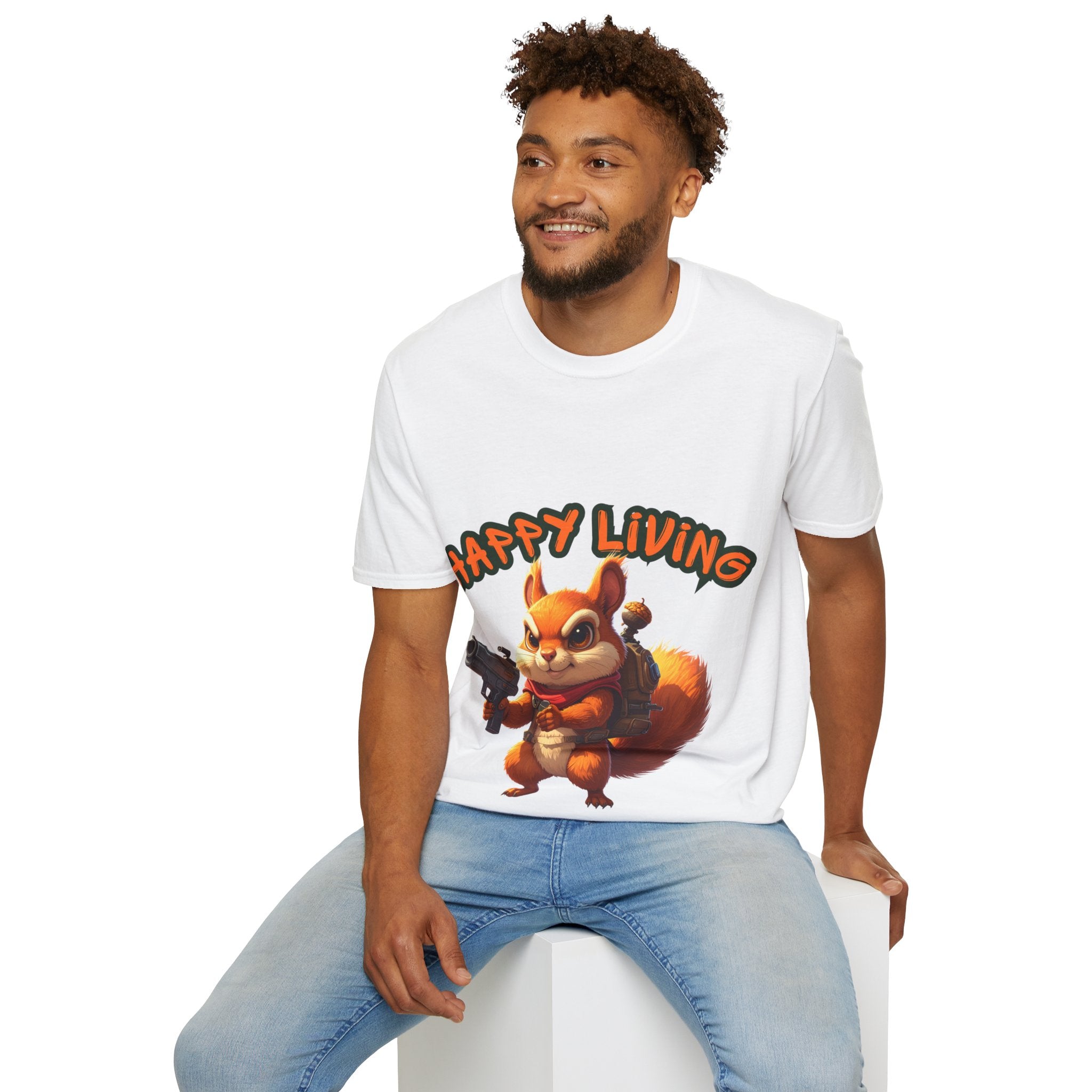 Men's - Happy Living Squirrel T-Shirt