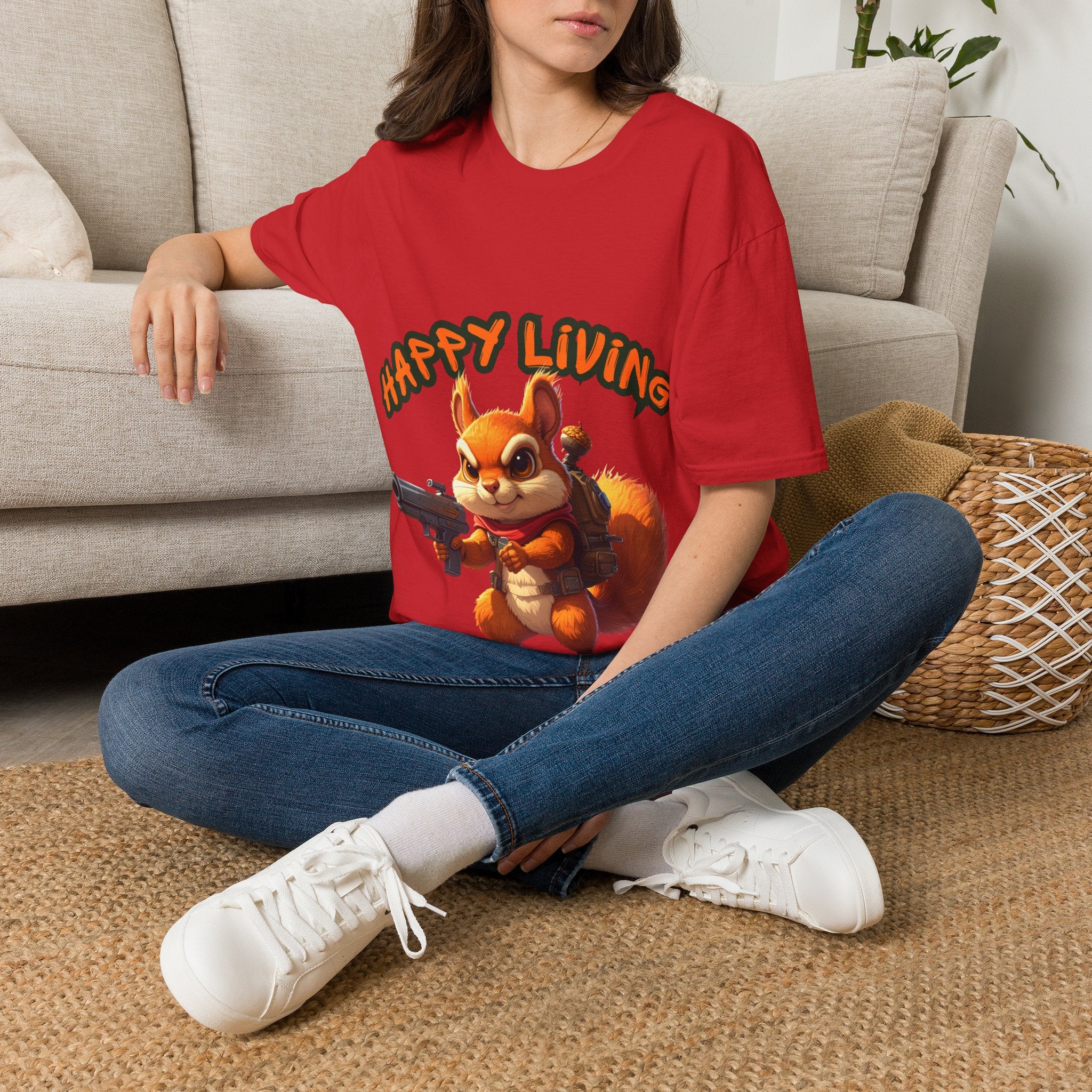 Women - Happy Living Squirrel T-Shirt