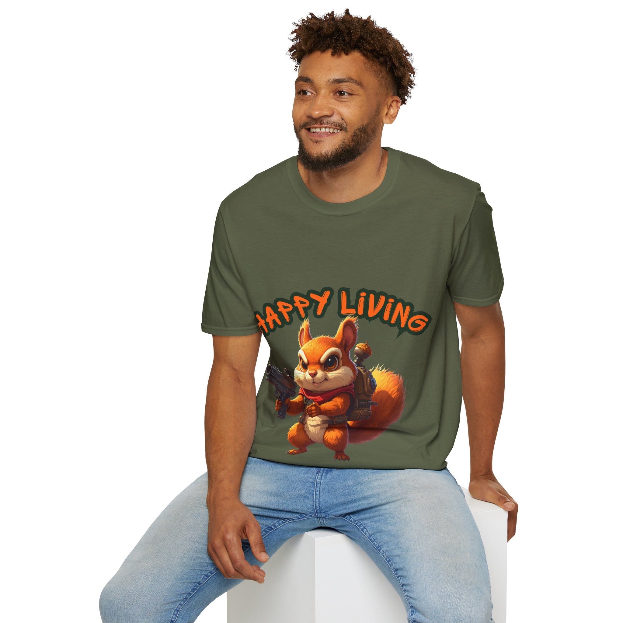 Men's - Happy Living Squirrel T-Shirt