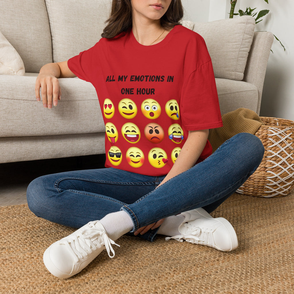 Women T-Shirt — "All My Emotions In One Hour"