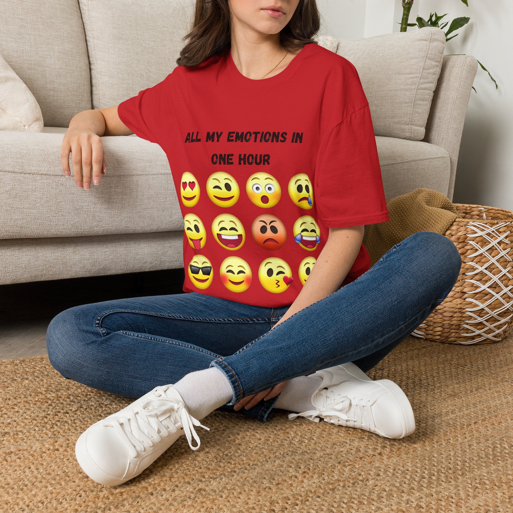 Women T-Shirt — "All My Emotions In One Hour"