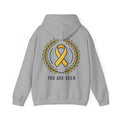 Men's Happy Living endo logo Hoodie | minimalist nature circle design
