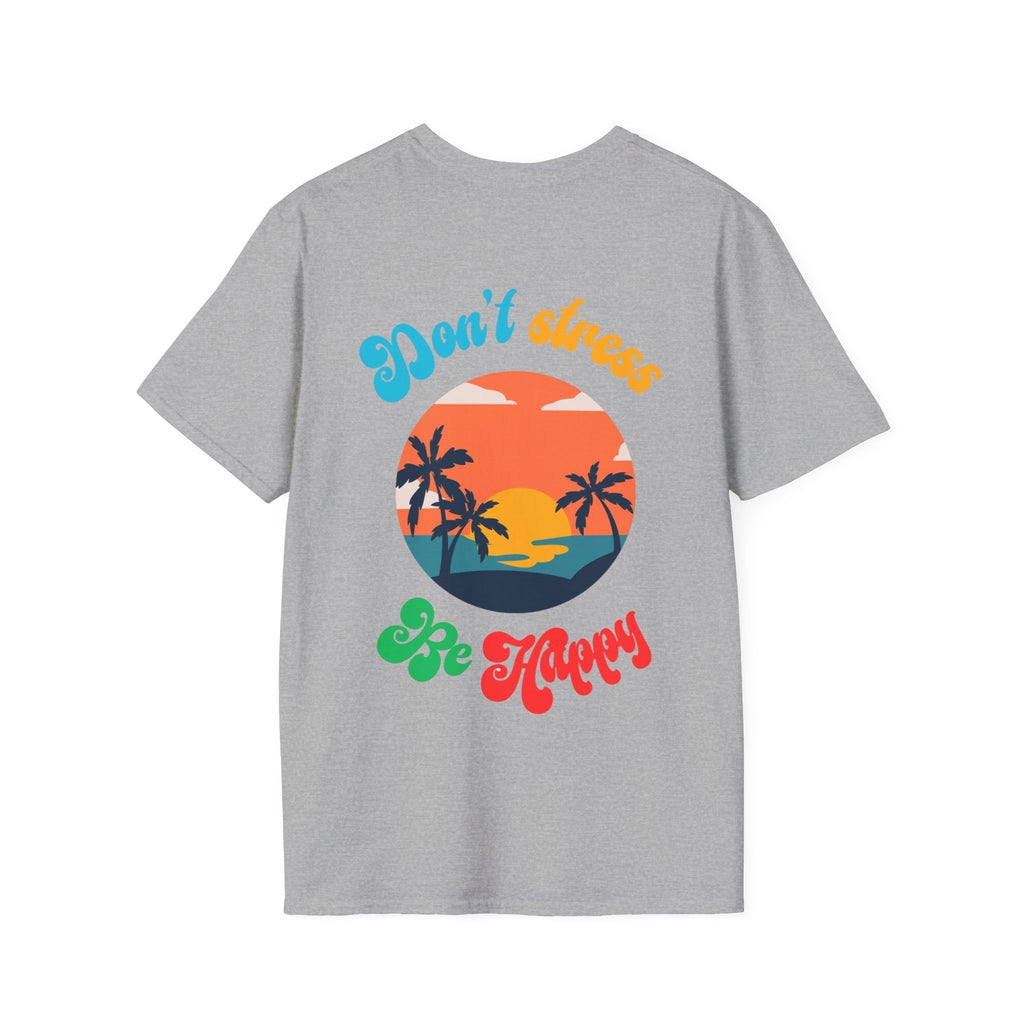 Happy Living T-Shirt — Sunshine Palm Logo Casual Tee