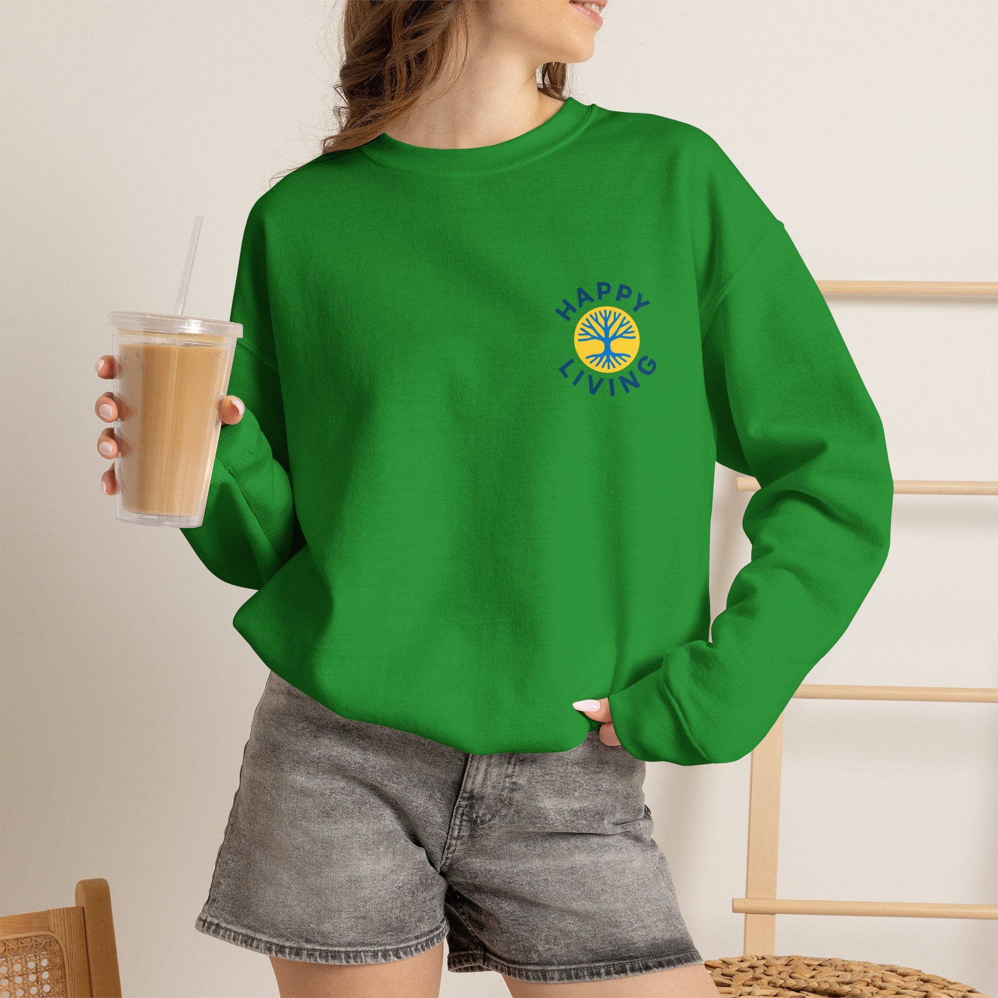 Women's - Happy Living logo on the back sweatshirt