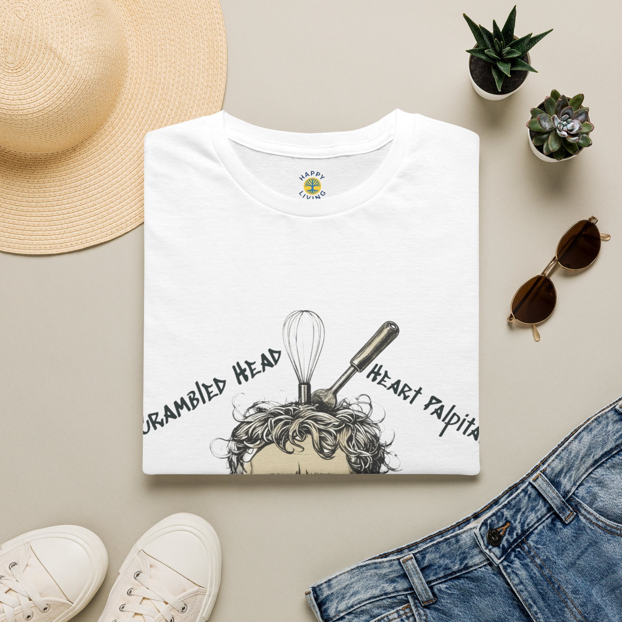 Men Anxiety Symptoms Graphic T-Shirt — Illustrated Brain Fog Dizzy Sweaty Design