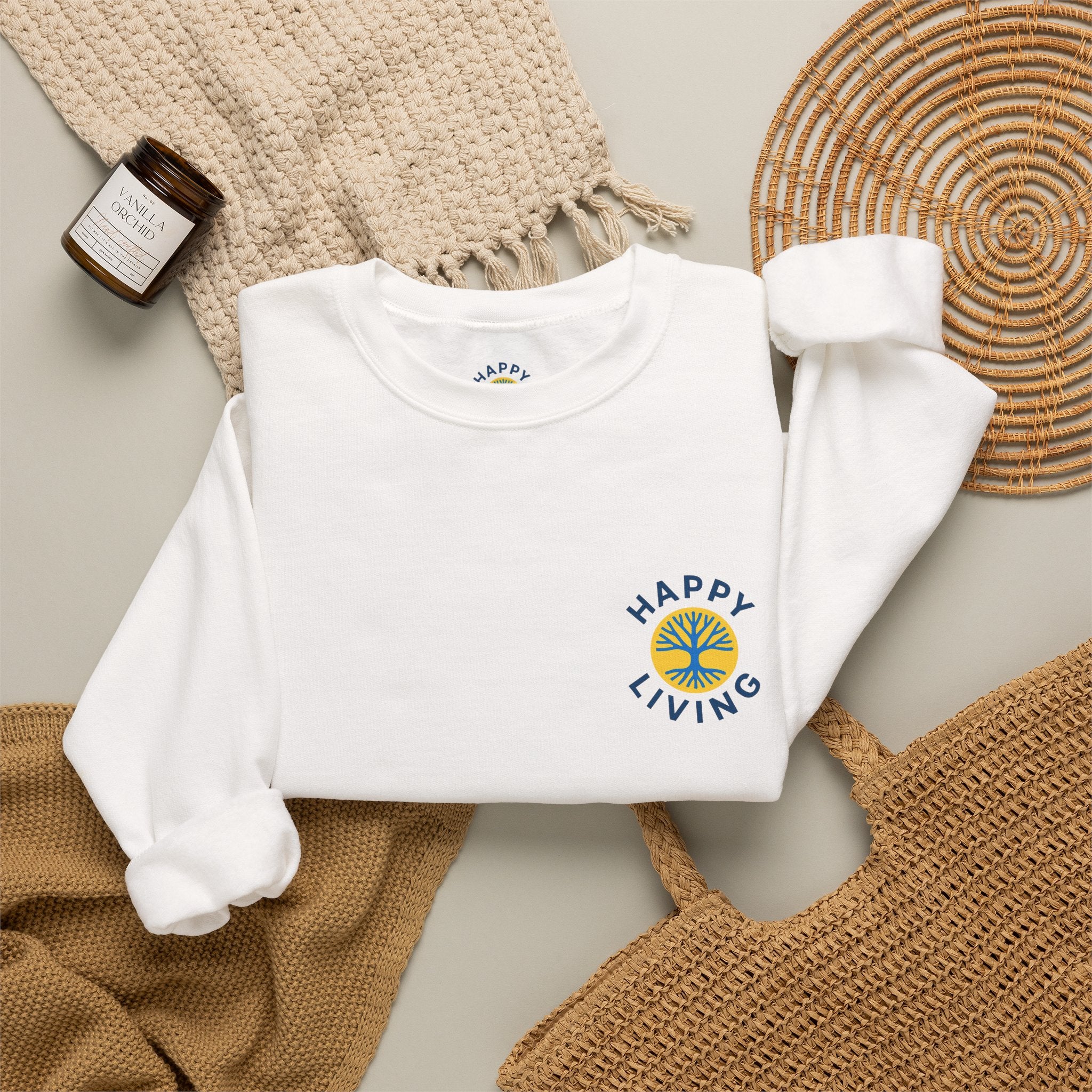 Women's - Happy Living logo on the back sweatshirt