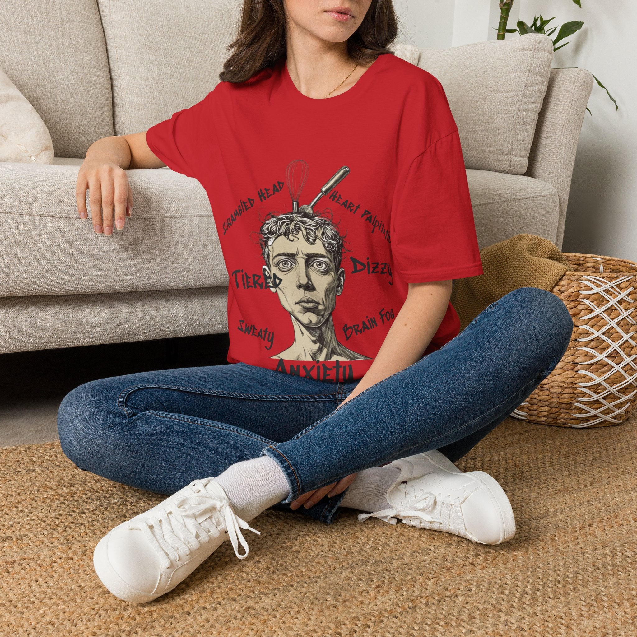Women's- Anxiety Symptoms Graphic T-Shirt