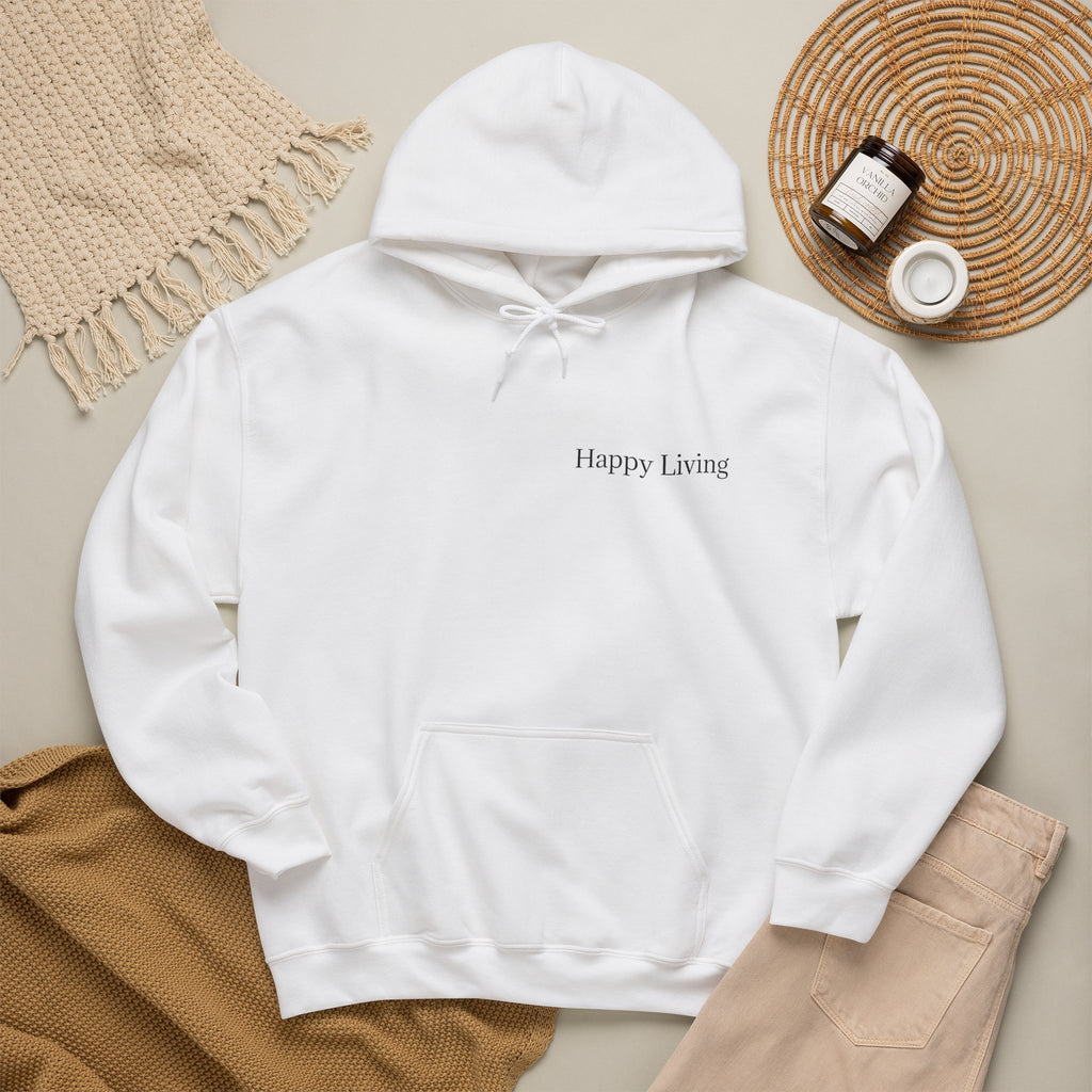Women's Happy Living endo logo Hoodie | minimalist nature circle design
