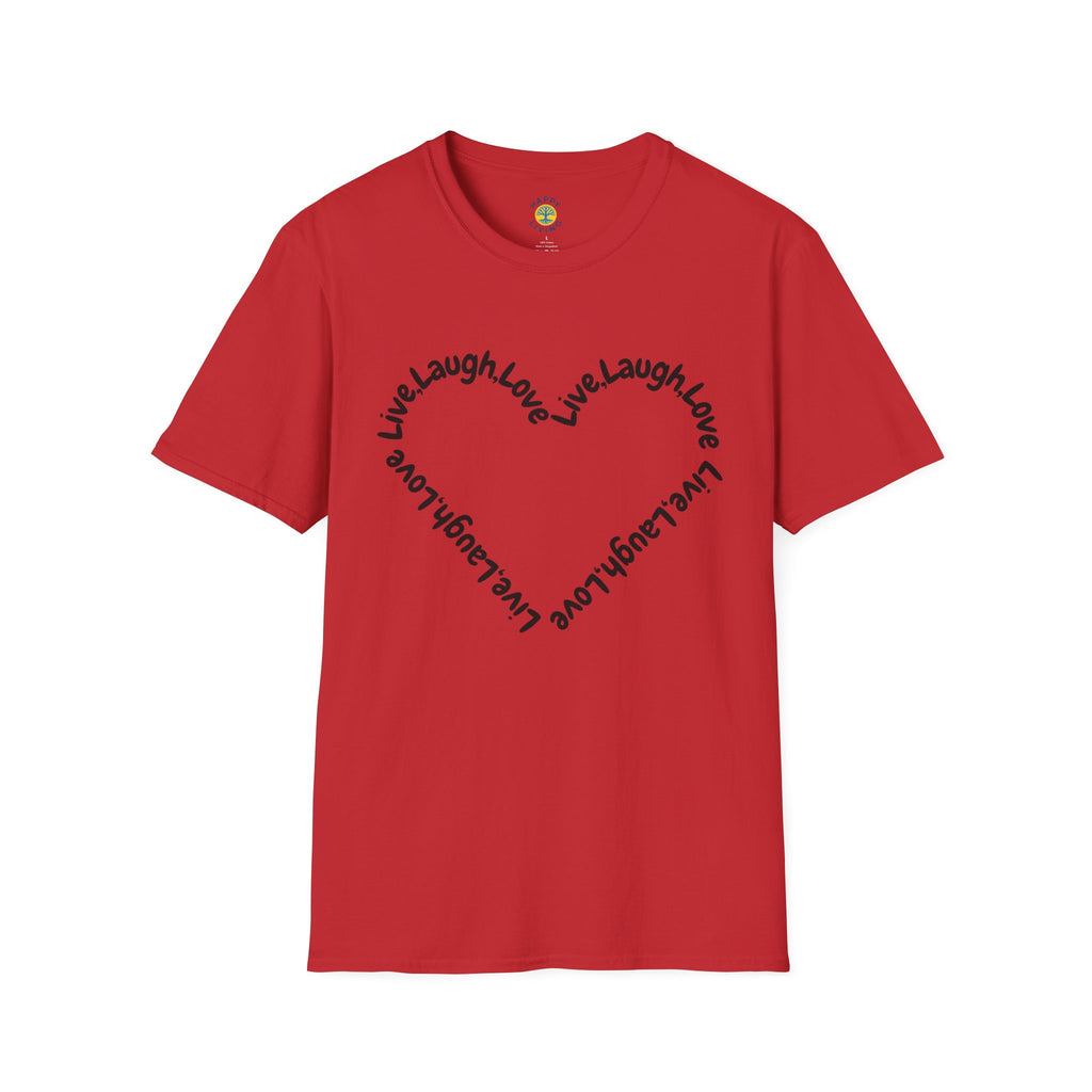 Women - Live Laugh Love Heart T-Shirt