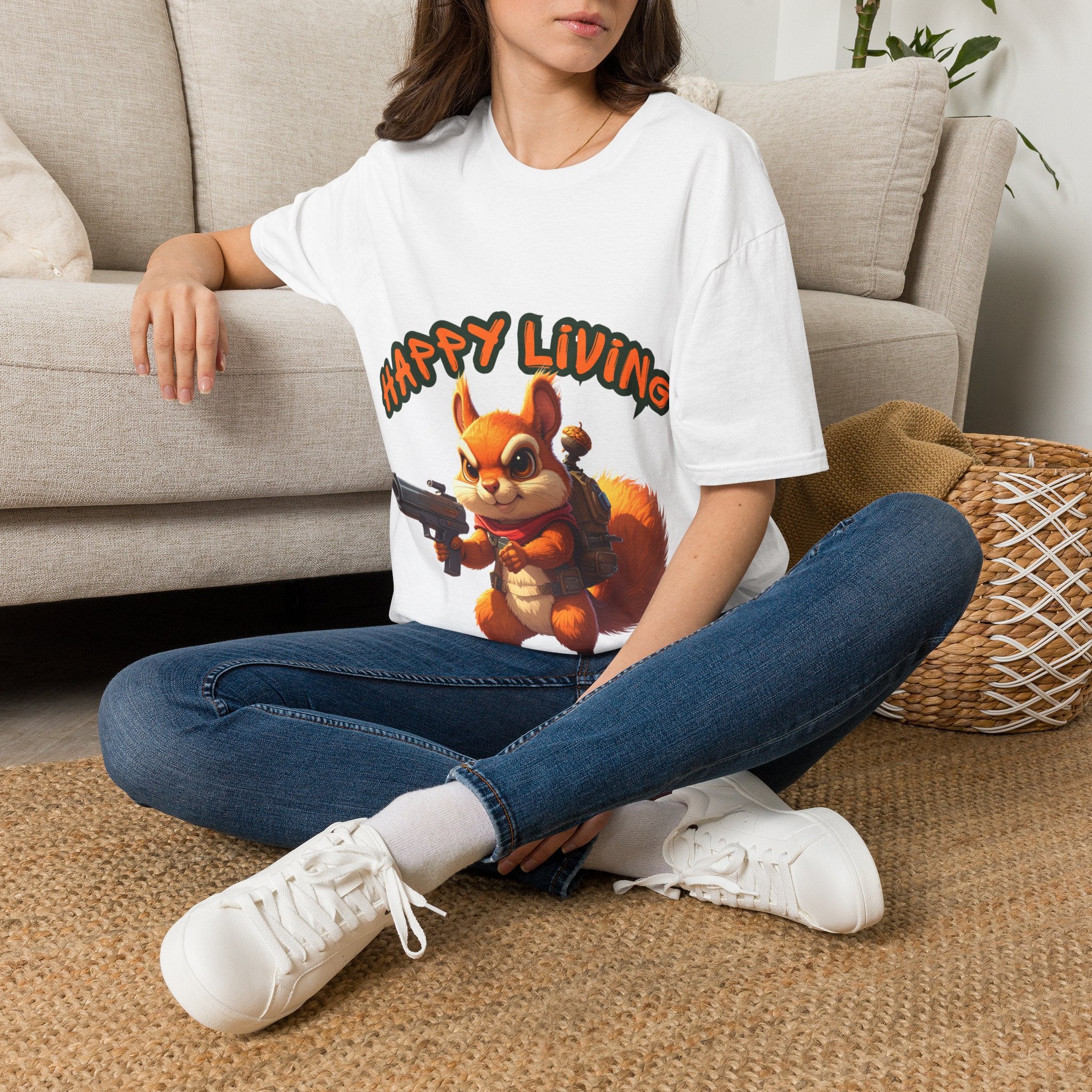 Women - Happy Living Squirrel T-Shirt