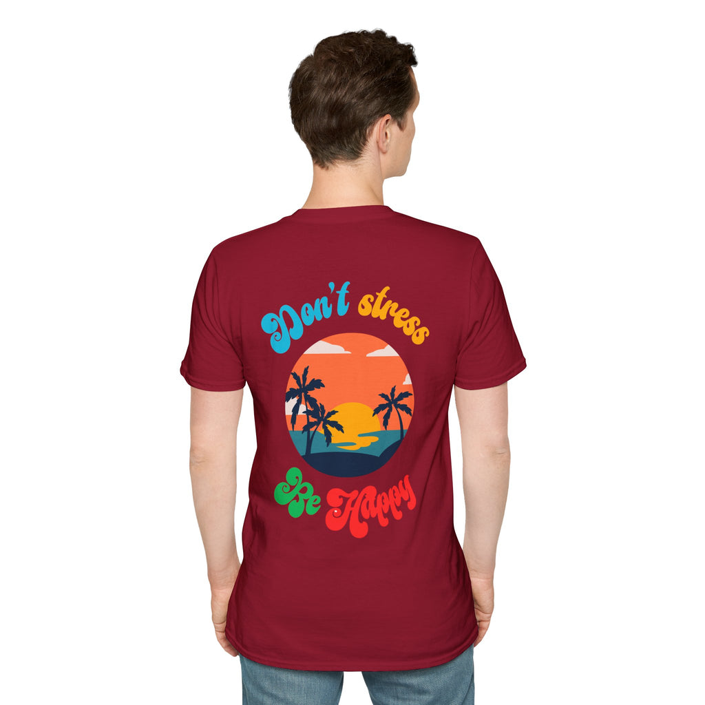 Happy Living T-Shirt — Sunshine Palm Logo Casual Tee