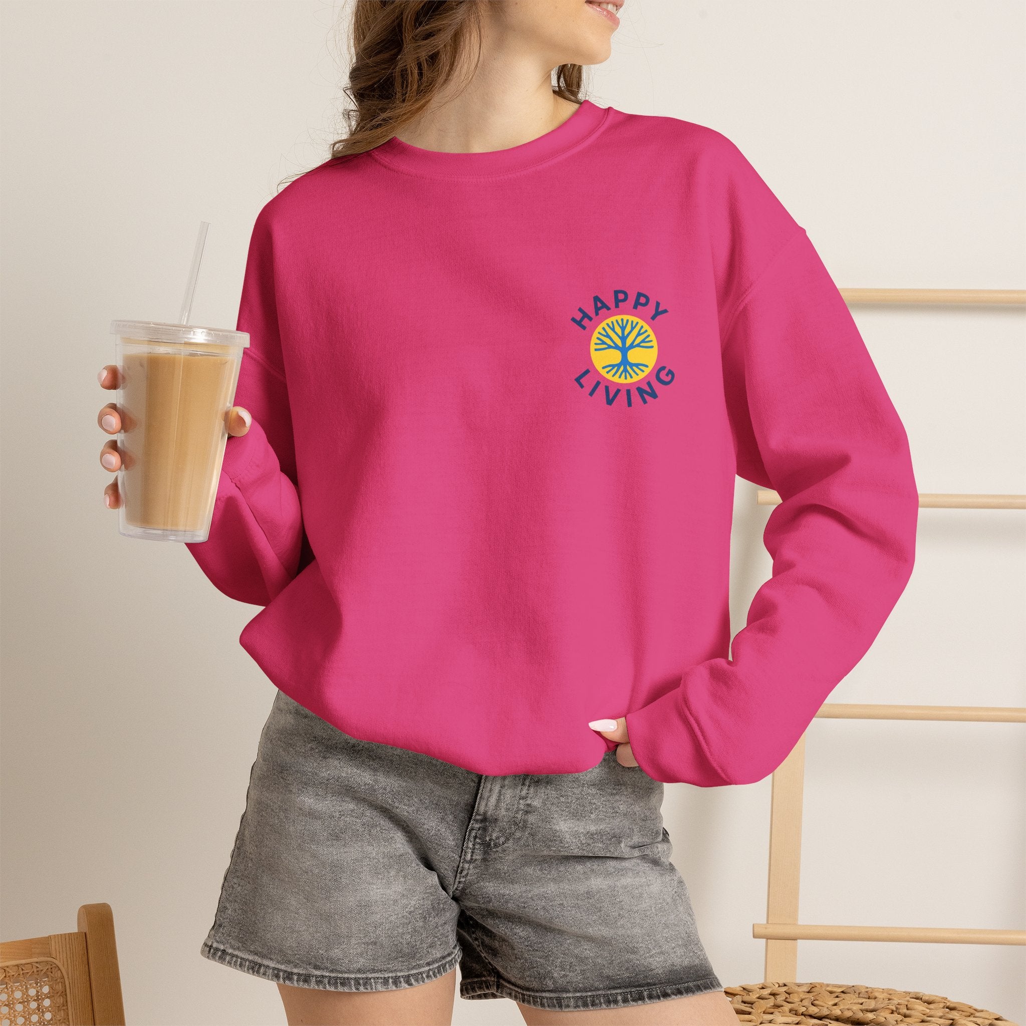 Women's - Happy Living logo on the back sweatshirt