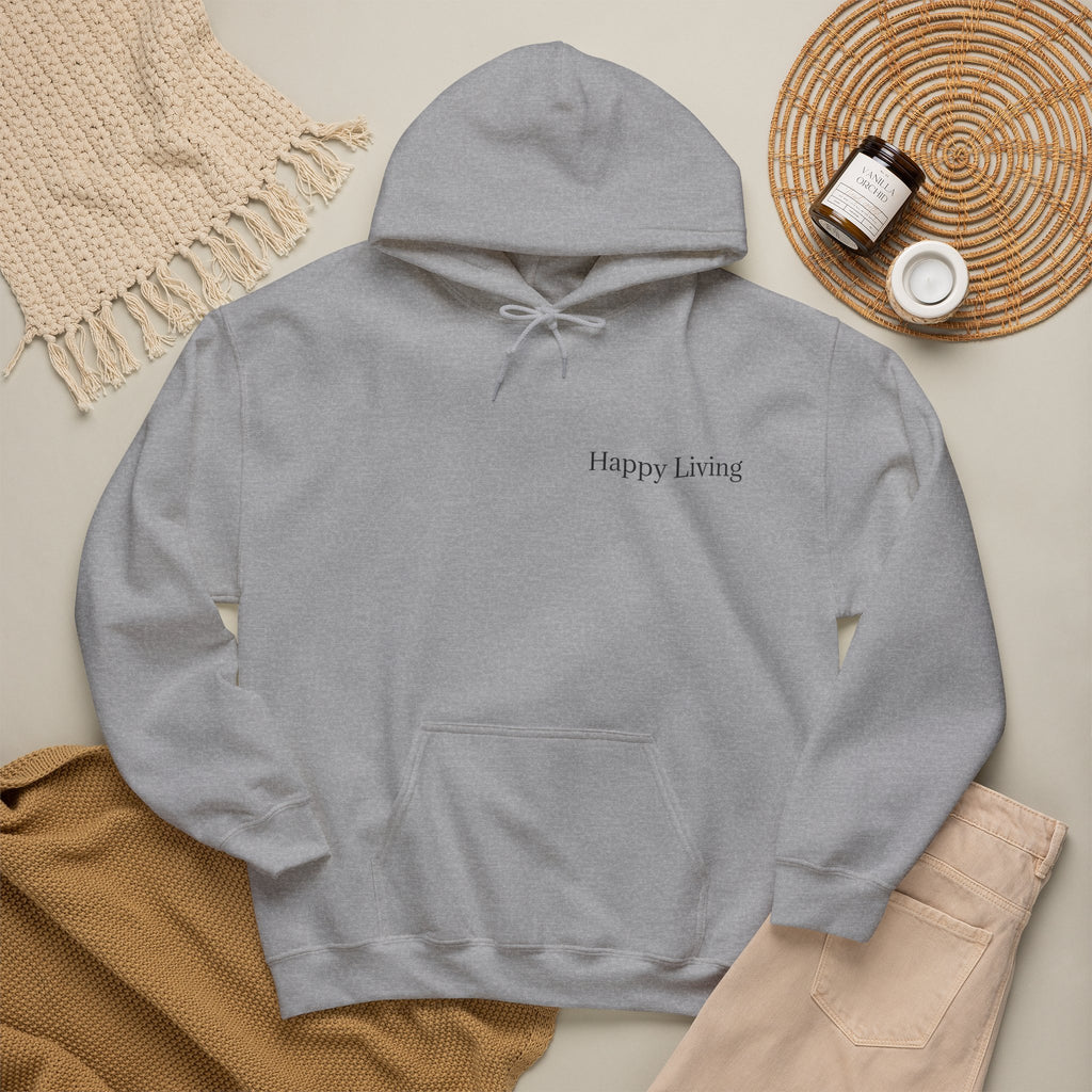 Men's Happy Living endo logo Hoodie | minimalist nature circle design
