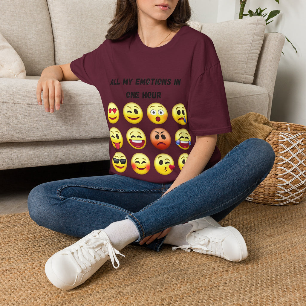Women T-Shirt — "All My Emotions In One Hour"