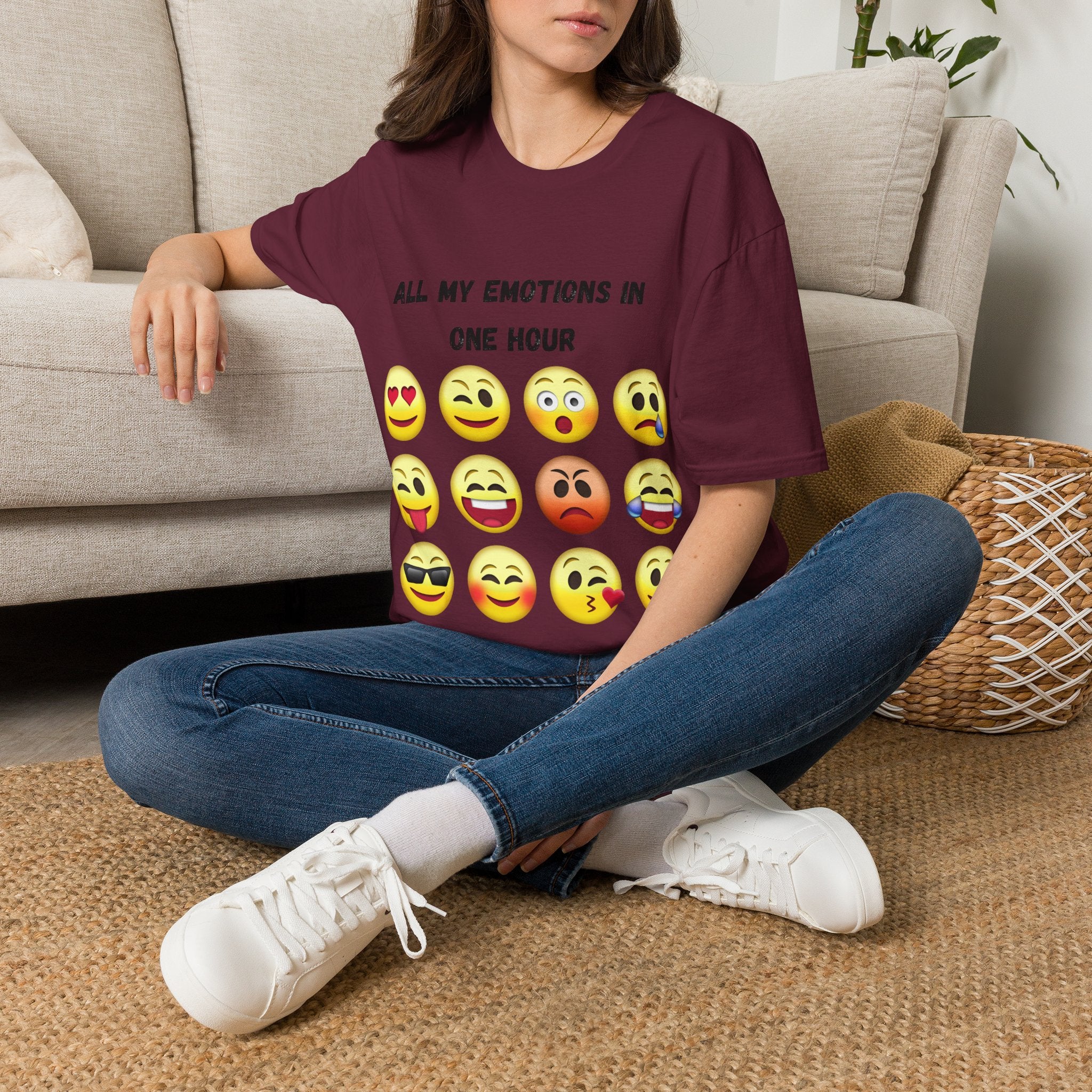 Women T-Shirt — "All My Emotions In One Hour"