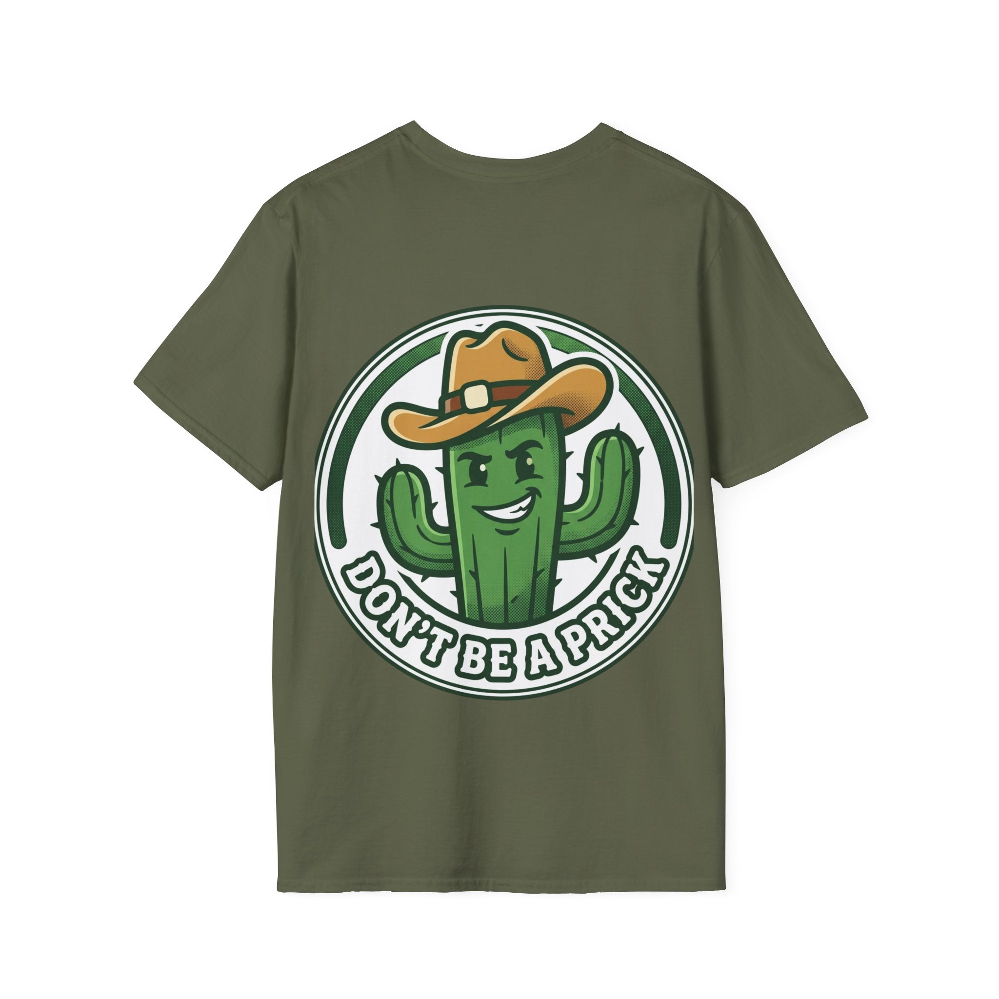 Women's Don’t Be a Prick Cactus T-Shirt | Cowboy Cactus Illustration, Humorous Western Tee