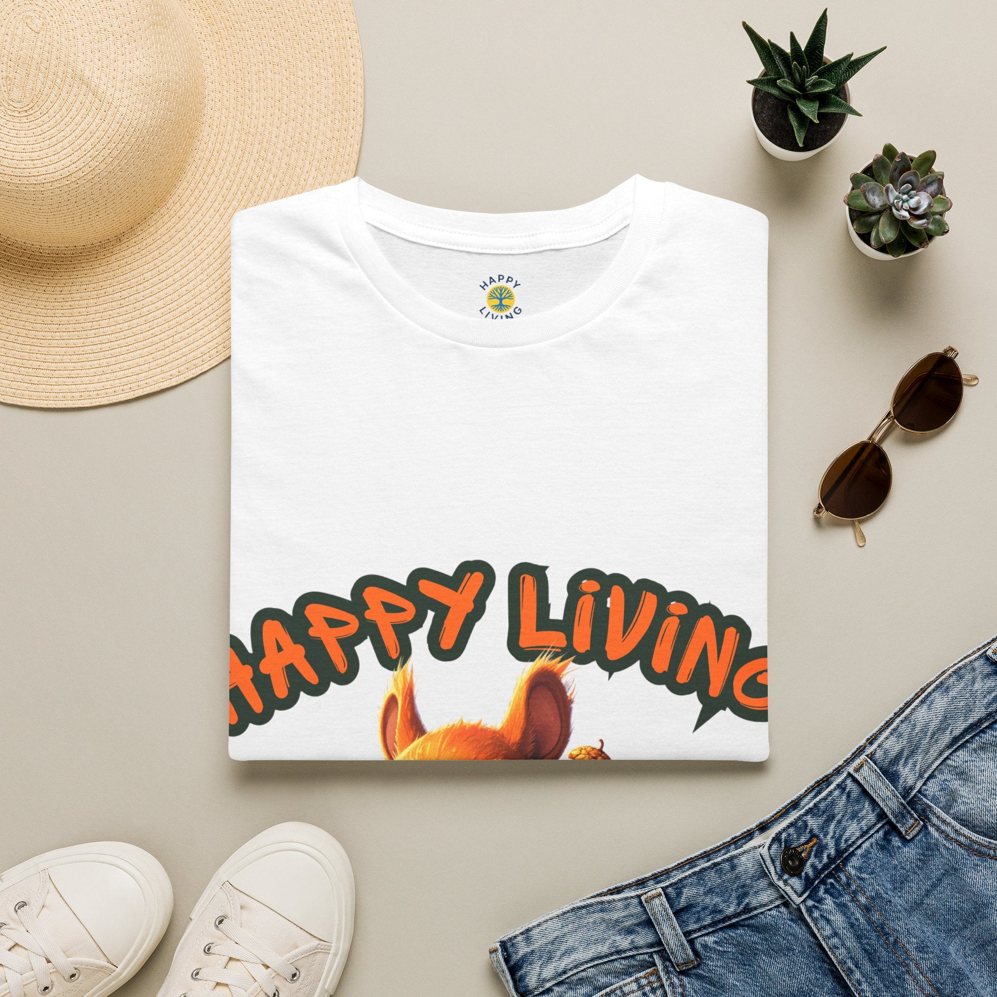 Women - Happy Living Squirrel T-Shirt