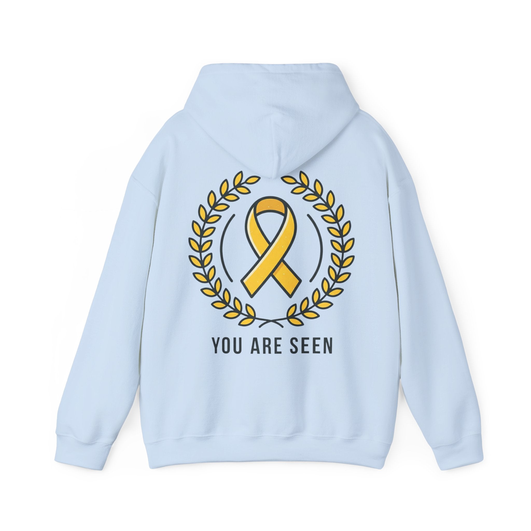 Men's Happy Living endo logo Hoodie | minimalist nature circle design