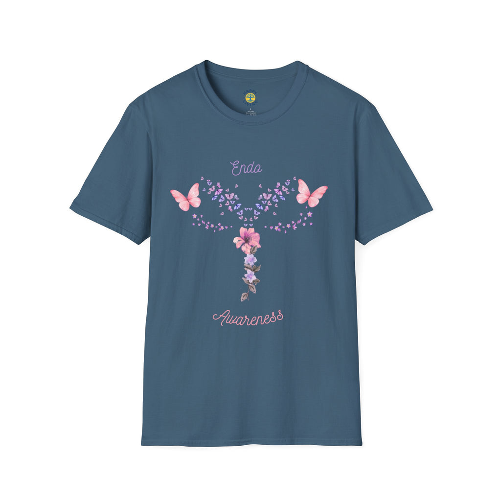 Women t-shirt butterfly Endo awareness
