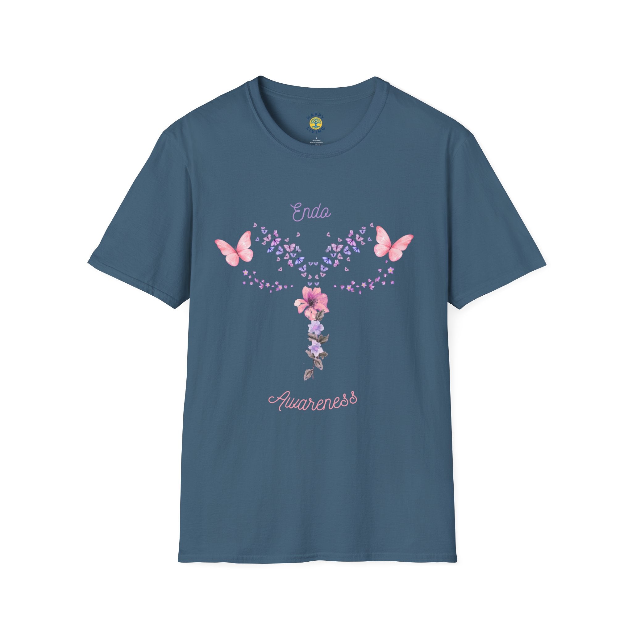 Women t-shirt butterfly Endo awareness