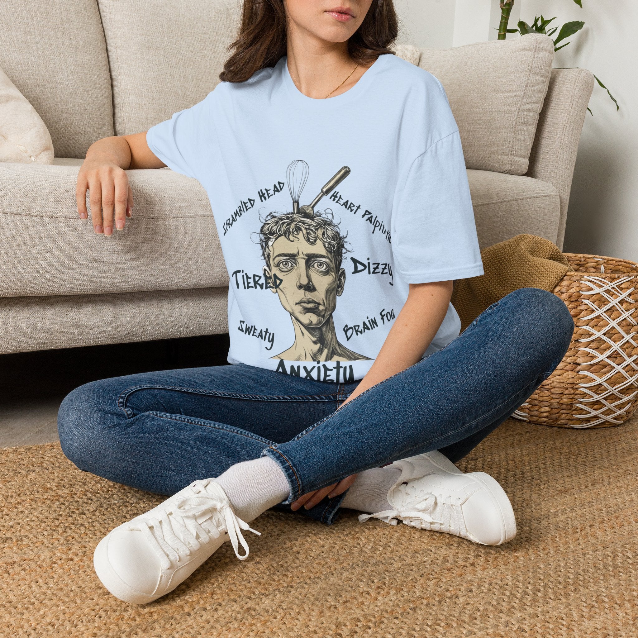 Women's- Anxiety Symptoms Graphic T-Shirt