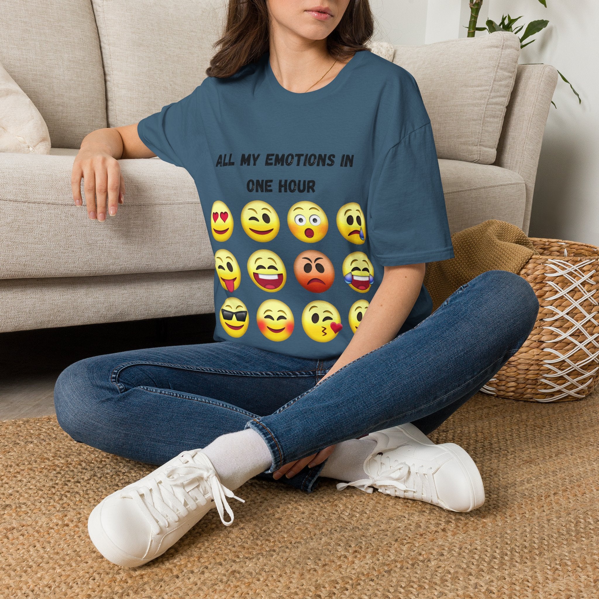 Women T-Shirt — "All My Emotions In One Hour"