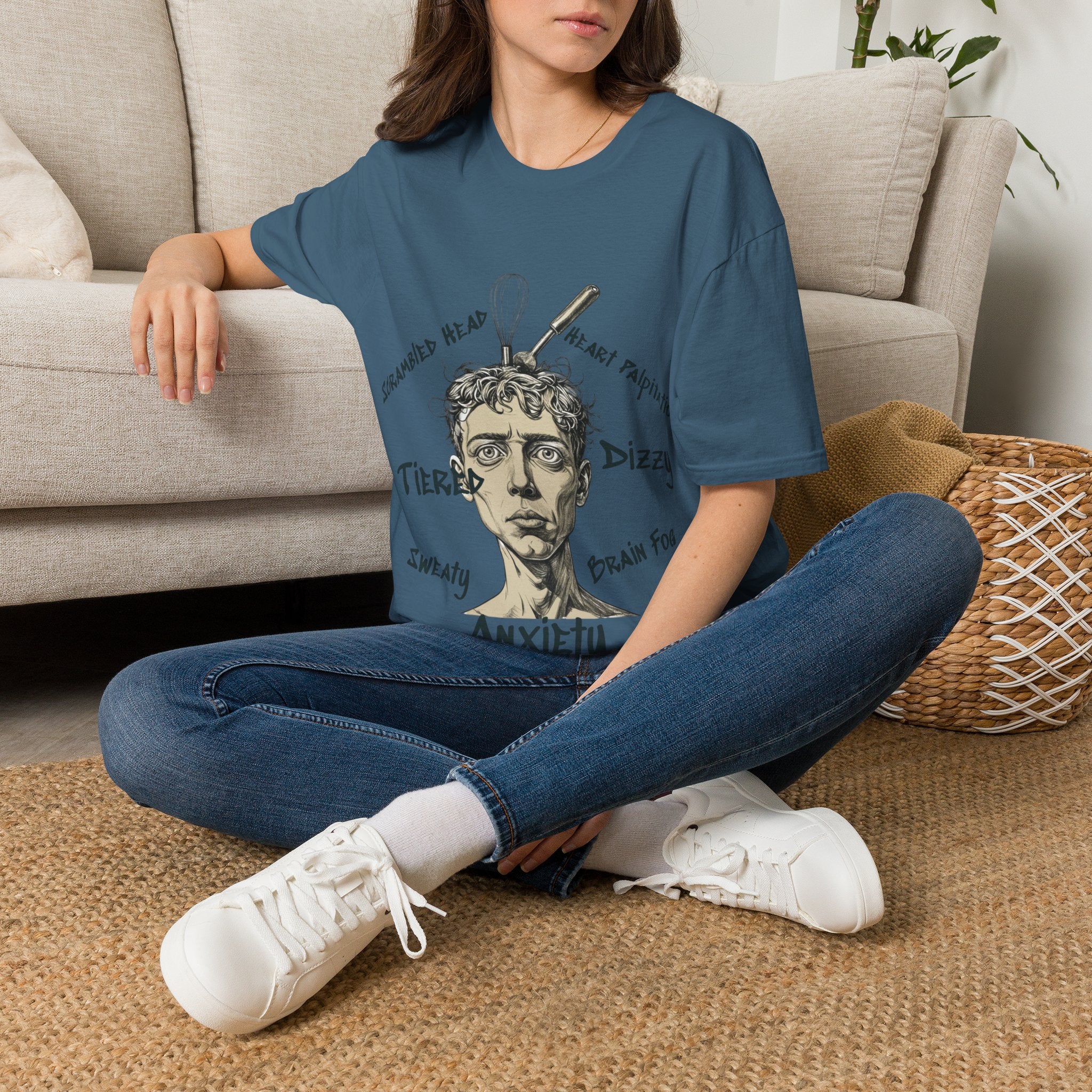 Women's- Anxiety Symptoms Graphic T-Shirt