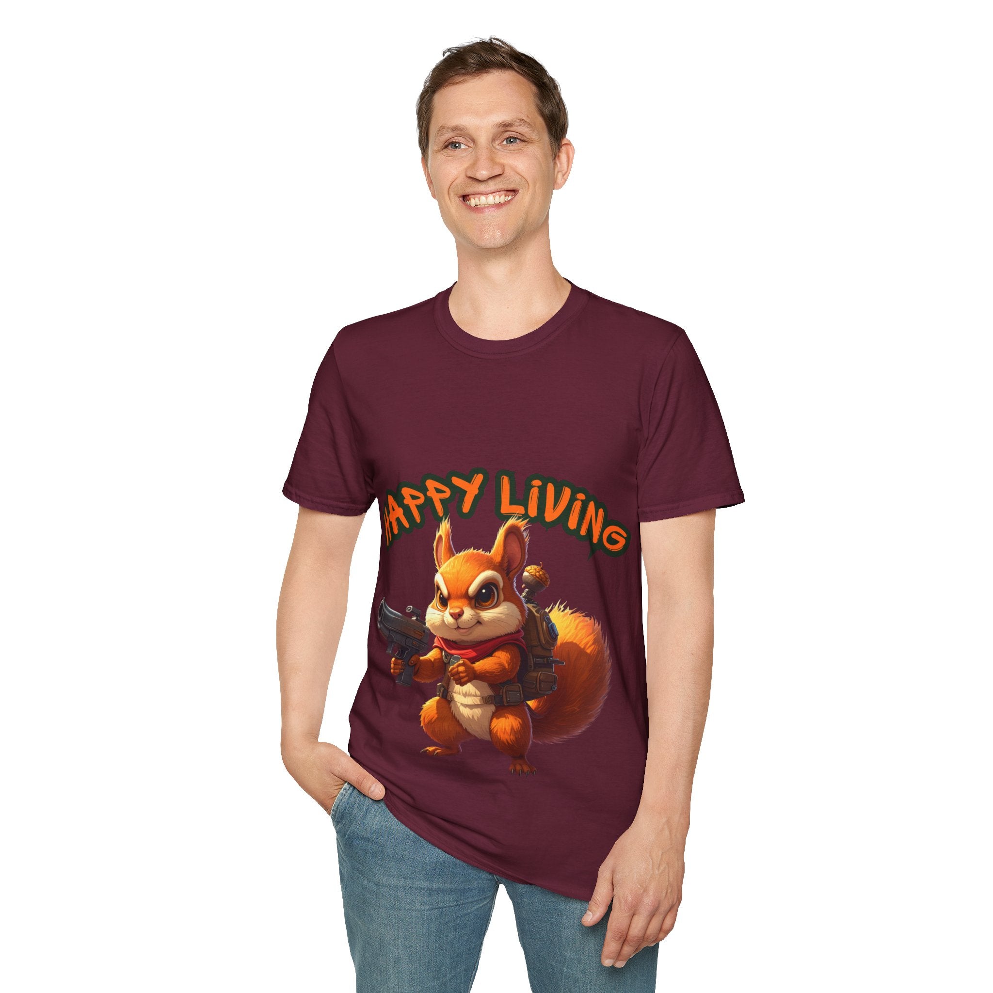 Men's - Happy Living Squirrel T-Shirt