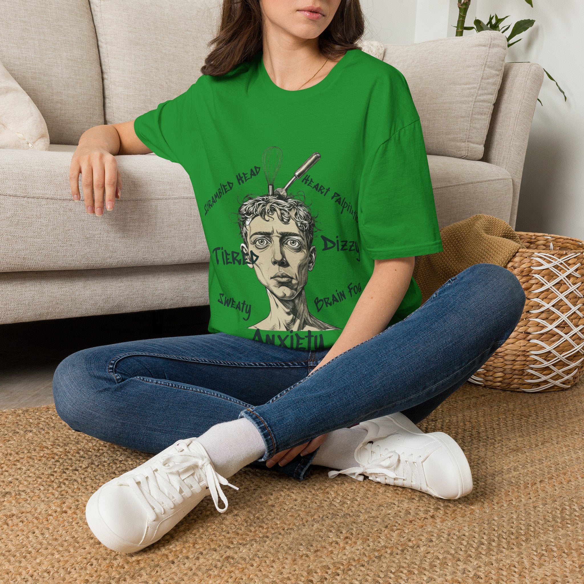 Women's- Anxiety Symptoms Graphic T-Shirt