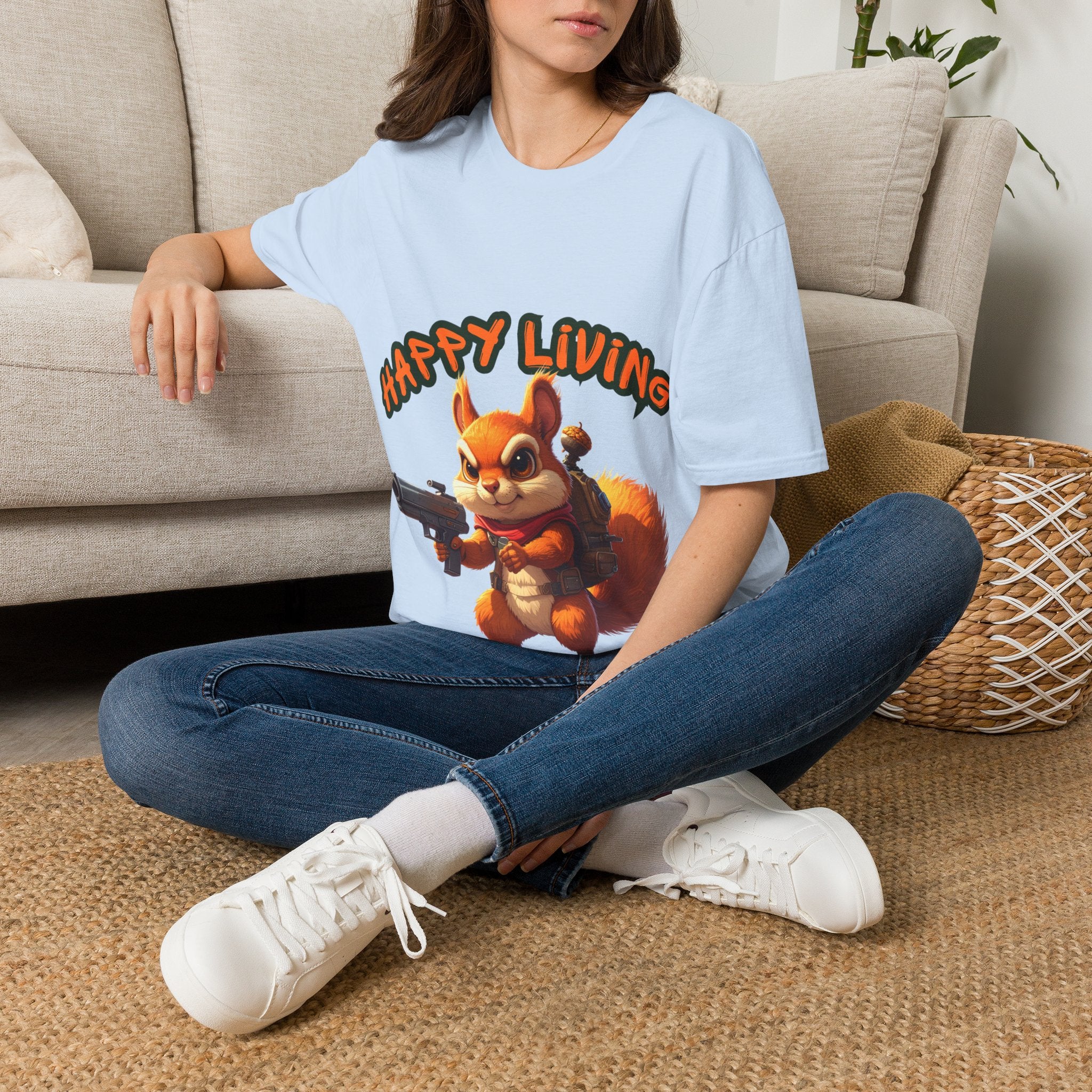 Women - Happy Living Squirrel T-Shirt