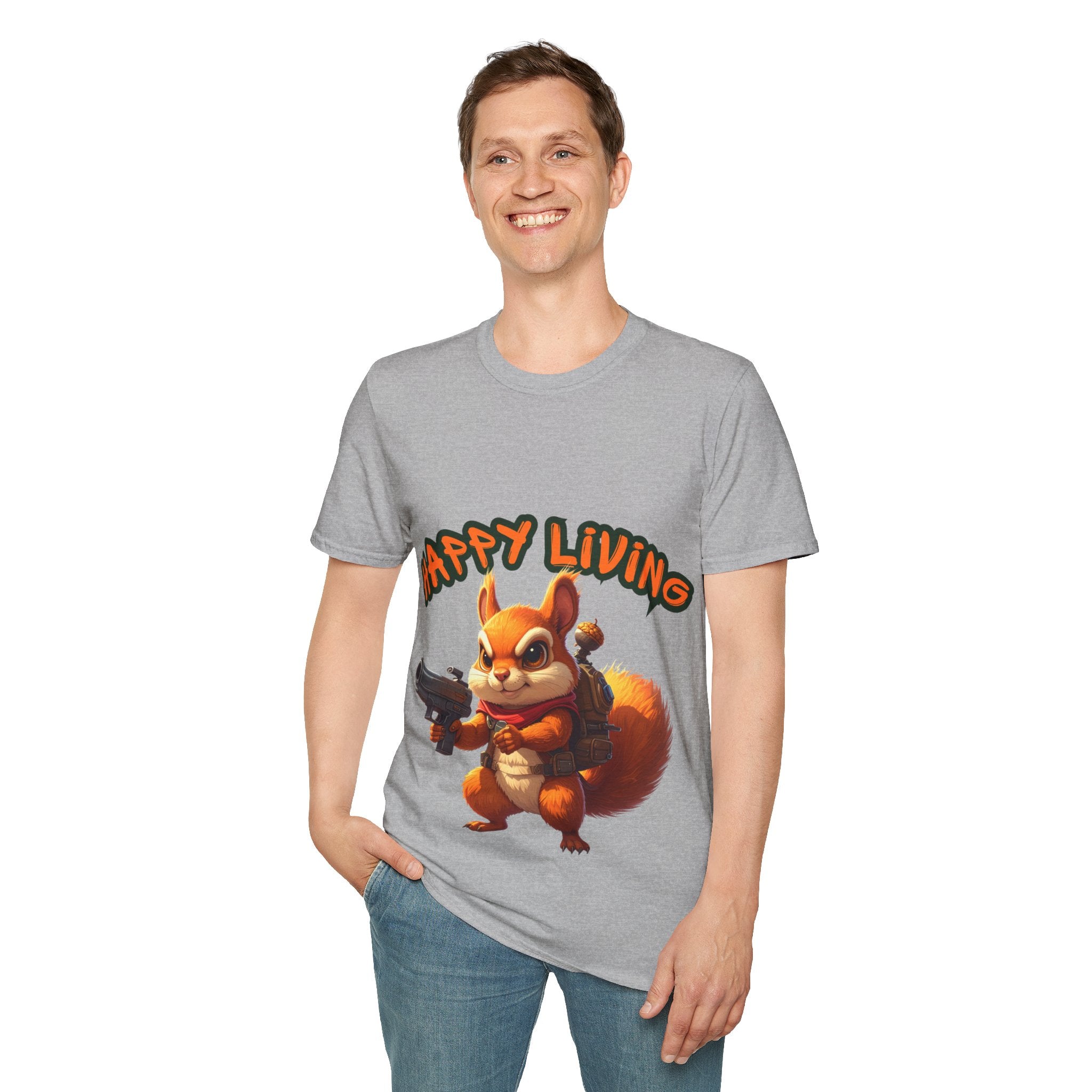 Men's - Happy Living Squirrel T-Shirt