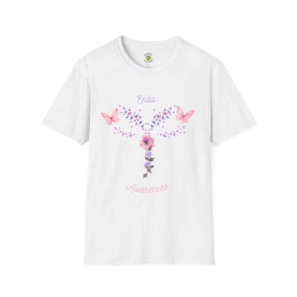 Women t-shirt butterfly Endo awareness