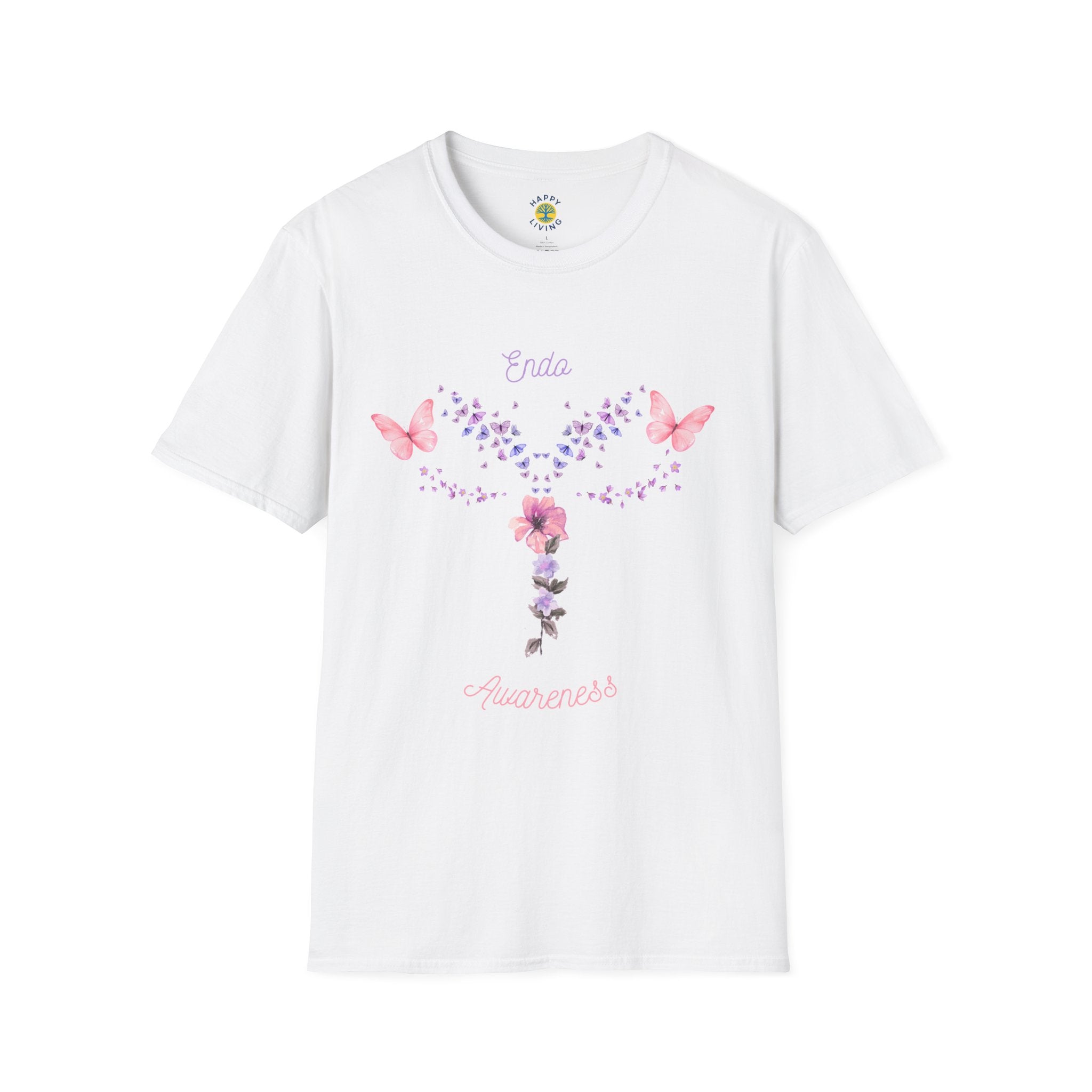 Women t-shirt butterfly Endo awareness