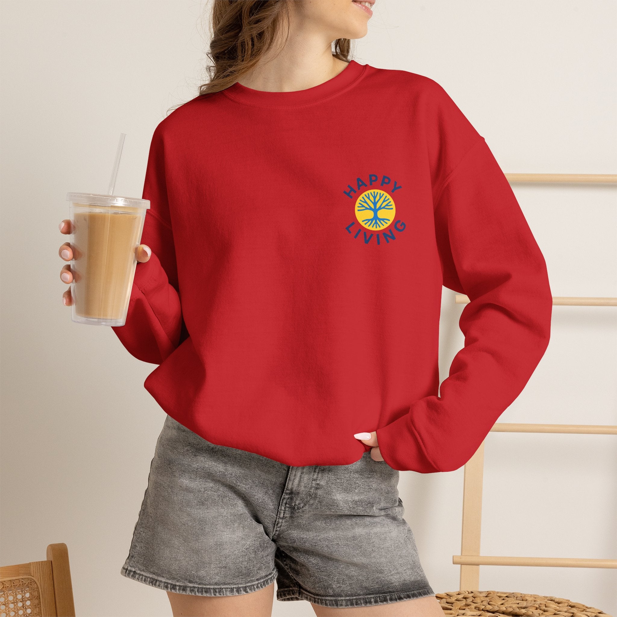Women's - Happy Living logo on the back sweatshirt