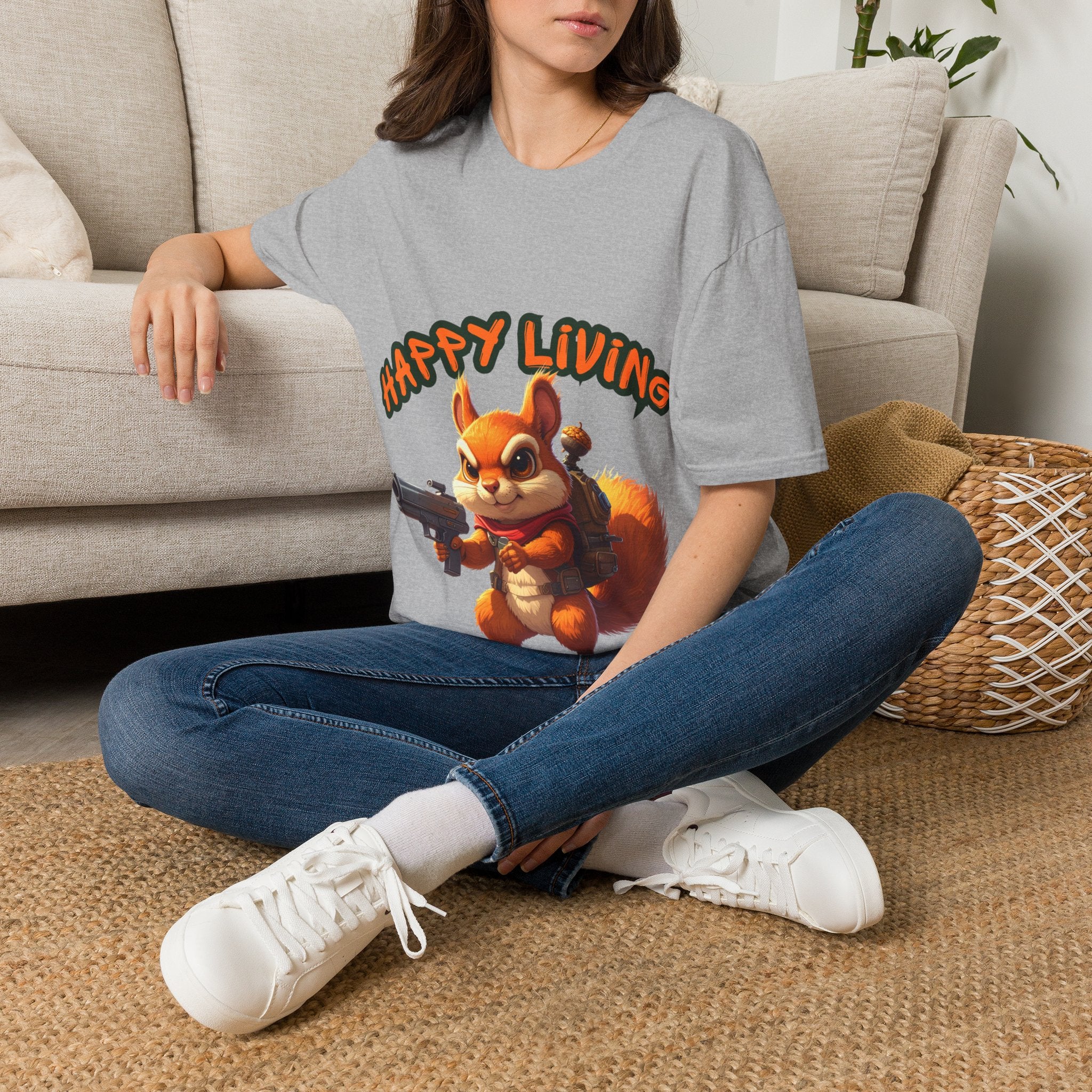 Women - Happy Living Squirrel T-Shirt