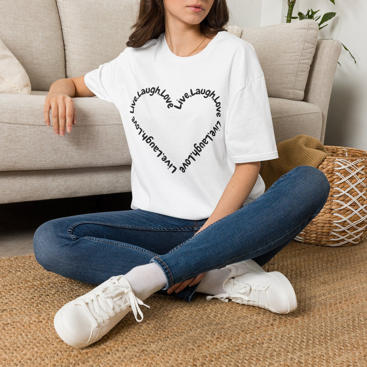 Women - Live Laugh Love Heart T-Shirt
