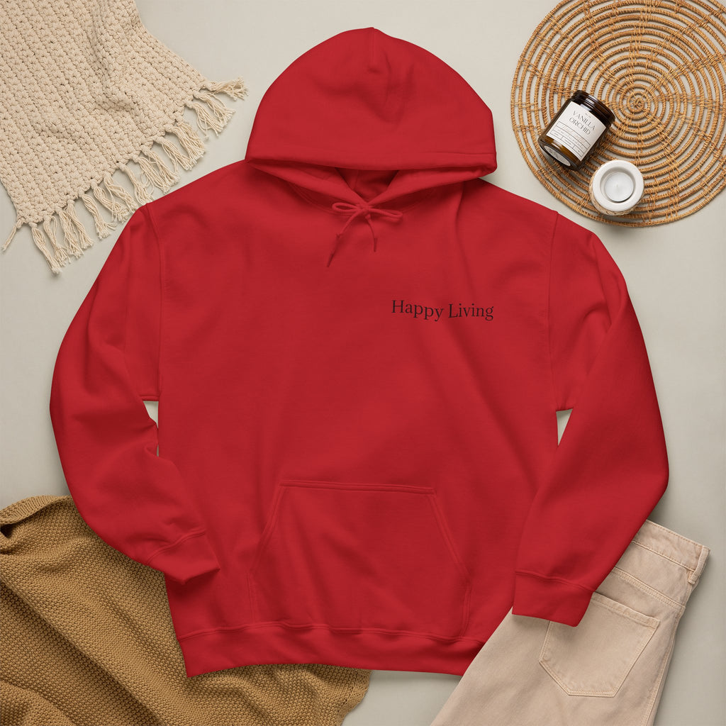 Men's Happy Living endo logo Hoodie | minimalist nature circle design
