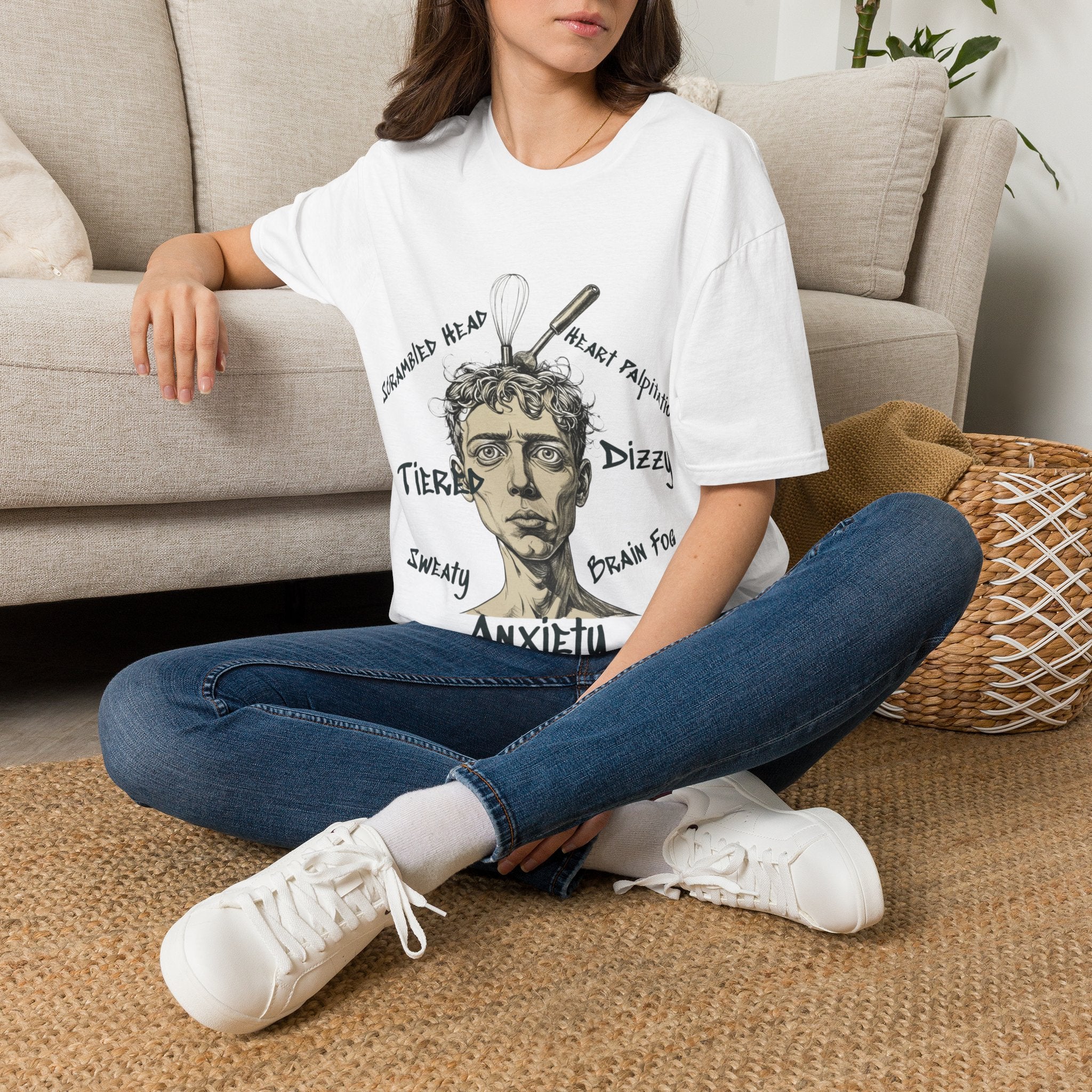 Women's- Anxiety Symptoms Graphic T-Shirt