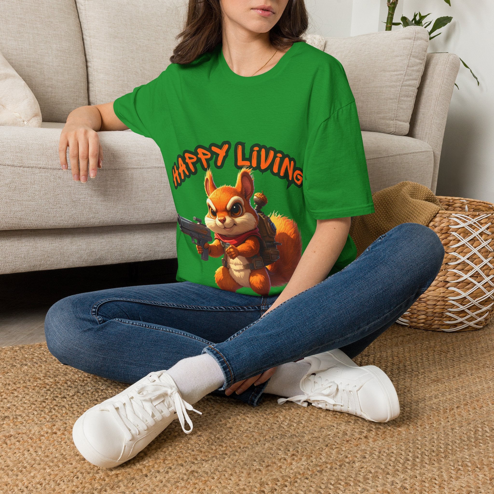 Women - Happy Living Squirrel T-Shirt