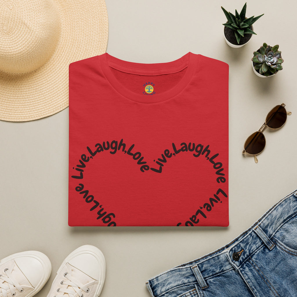 Women - Live Laugh Love Heart T-Shirt