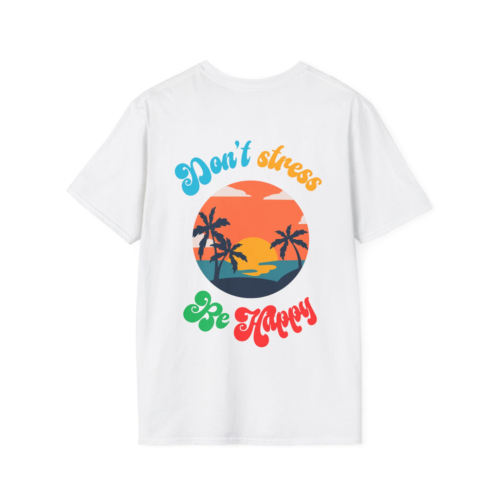 Happy Living T-Shirt — Sunshine Palm Logo Casual Tee