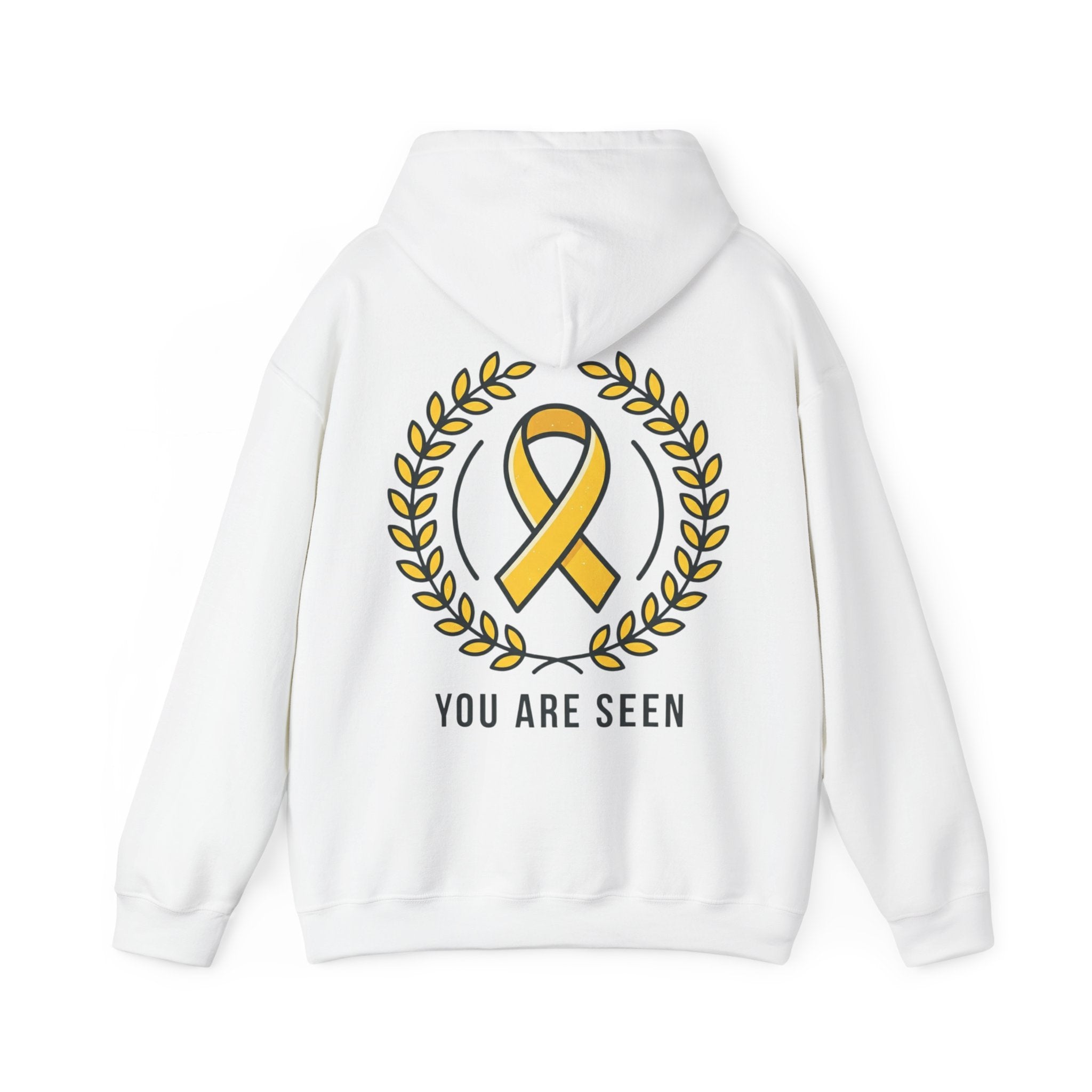 Men's Happy Living endo logo Hoodie | minimalist nature circle design
