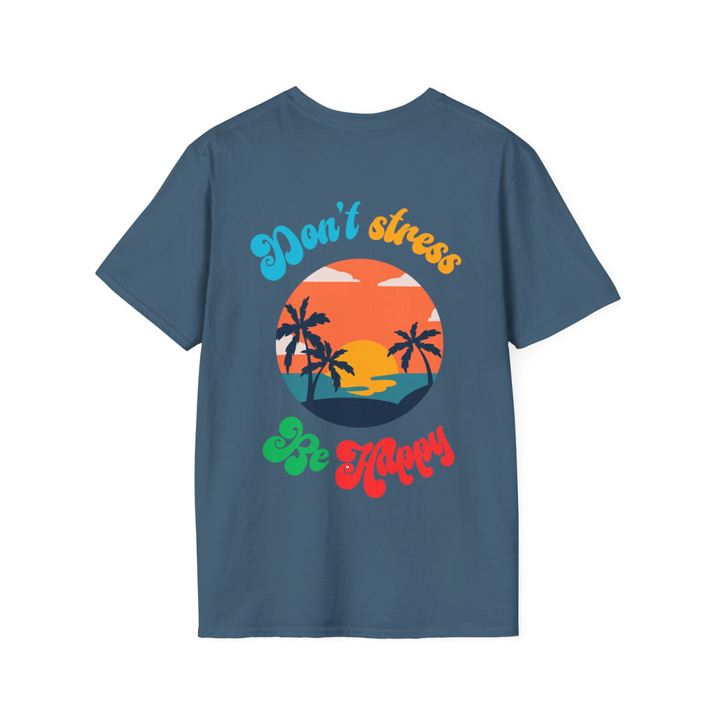 Happy Living T-Shirt — Sunshine Palm Logo Casual Tee