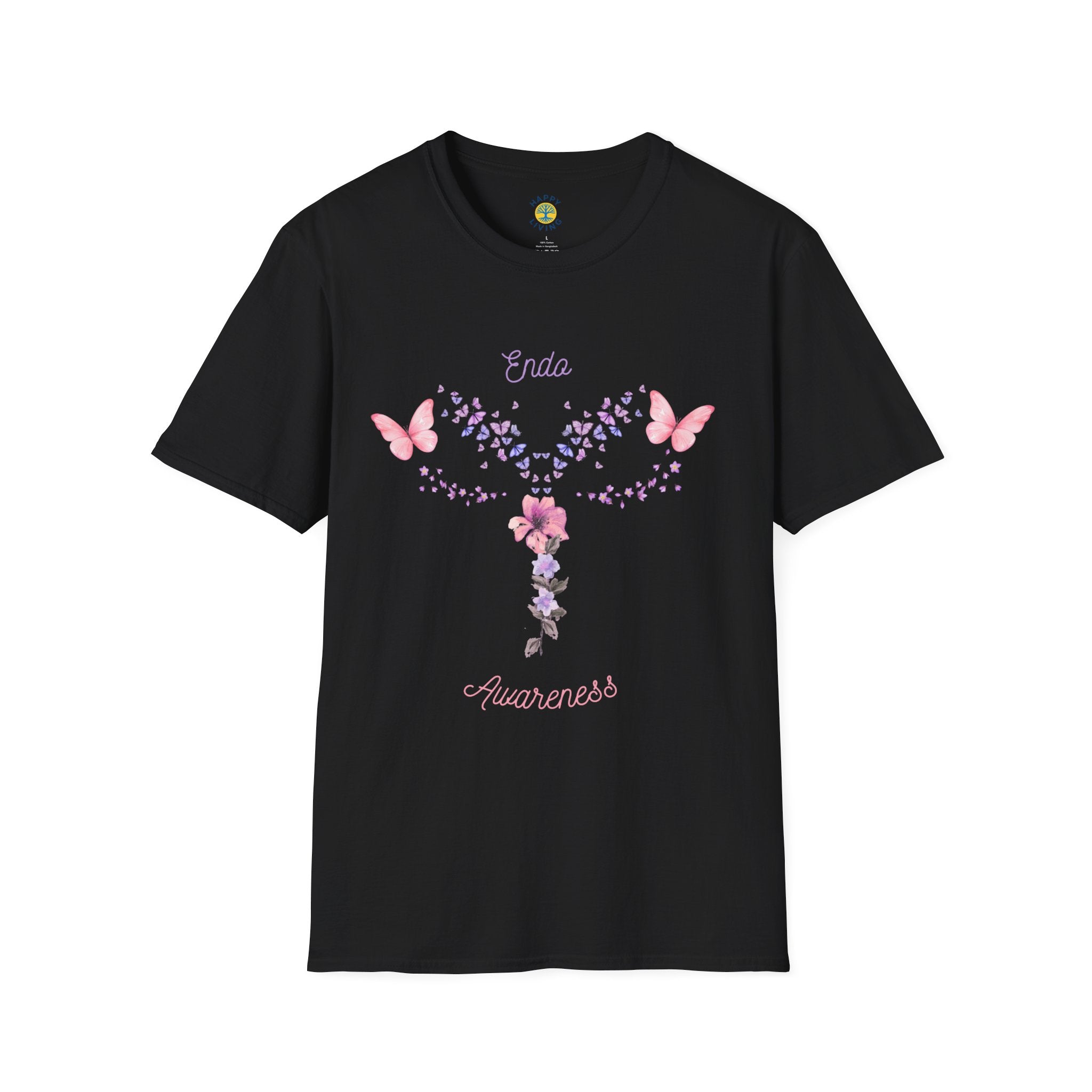 Women t-shirt butterfly Endo awareness