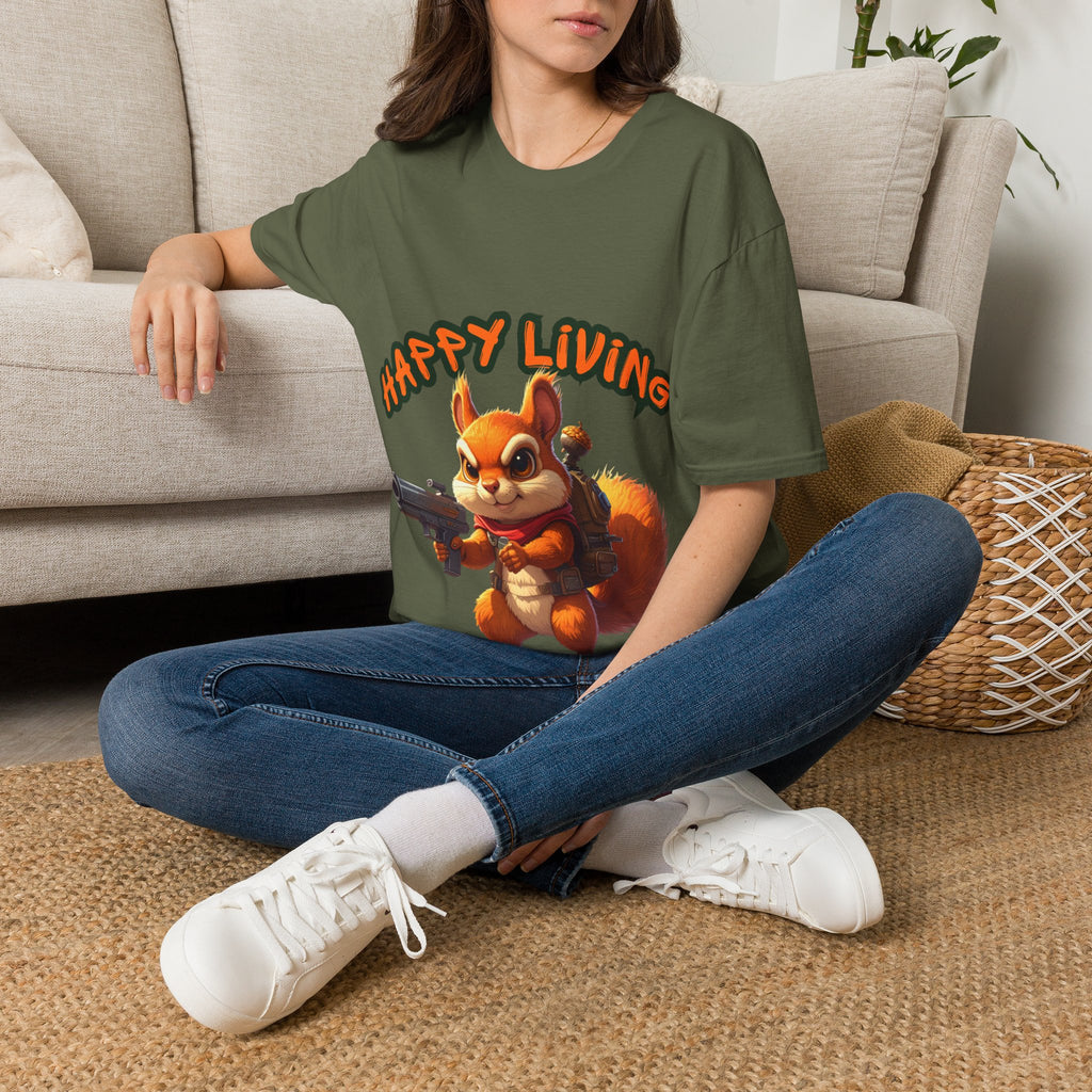 Women - Happy Living Squirrel T-Shirt