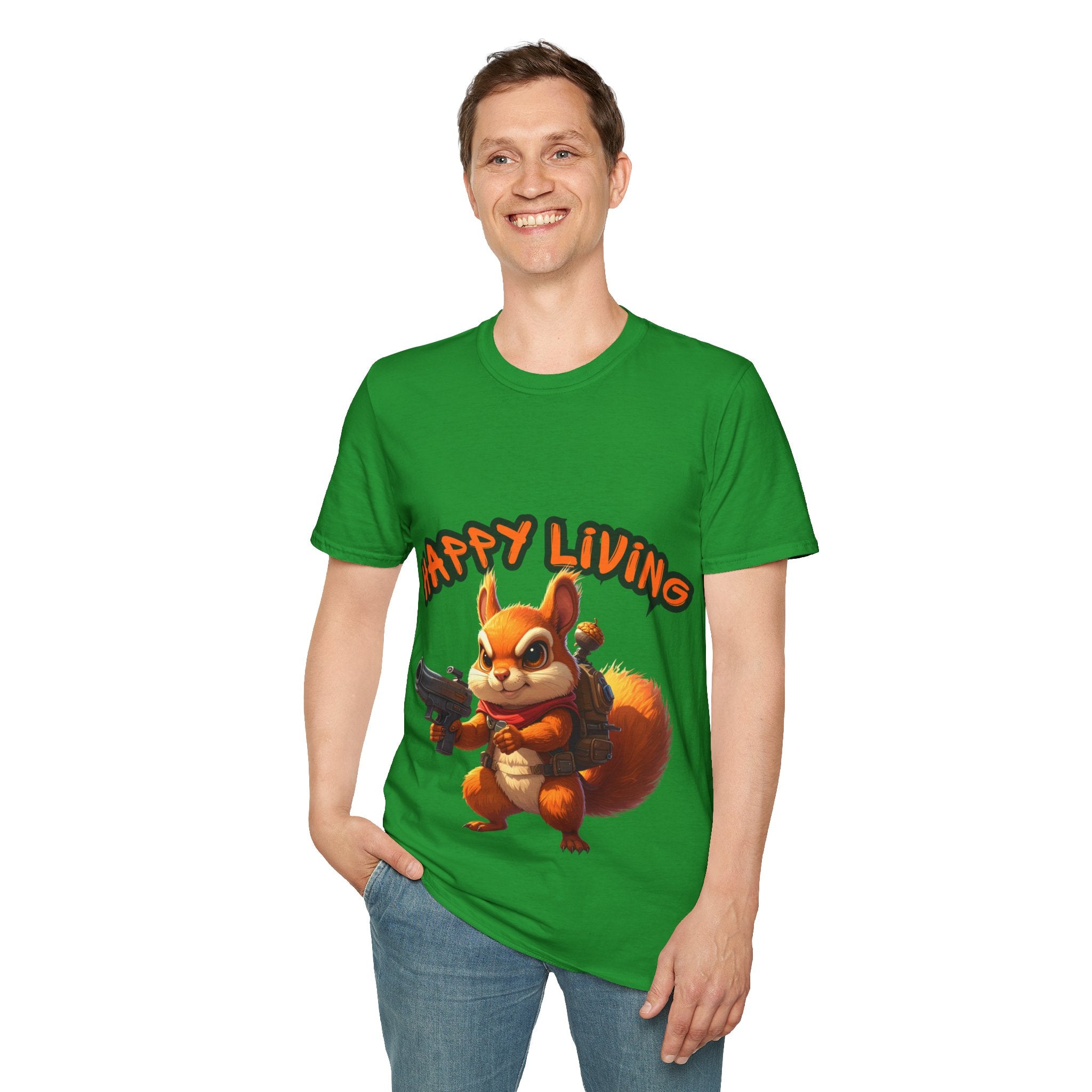 Men's - Happy Living Squirrel T-Shirt